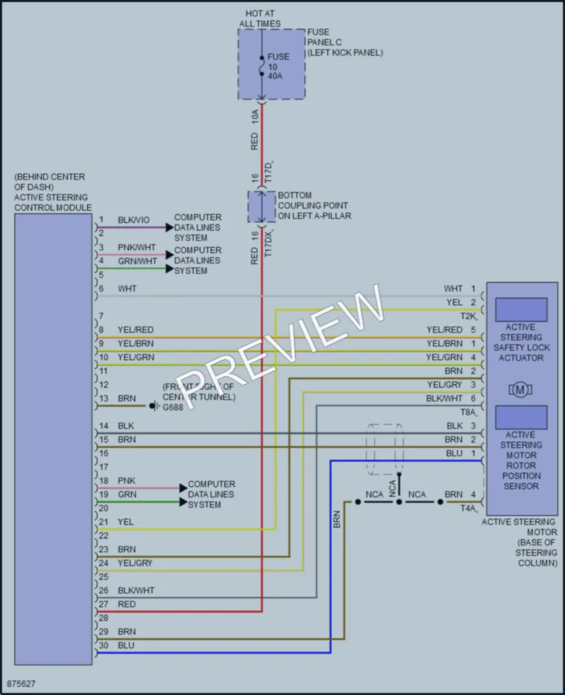 2024 Audi A7 Electronic Power Steering wiring diagram preview
