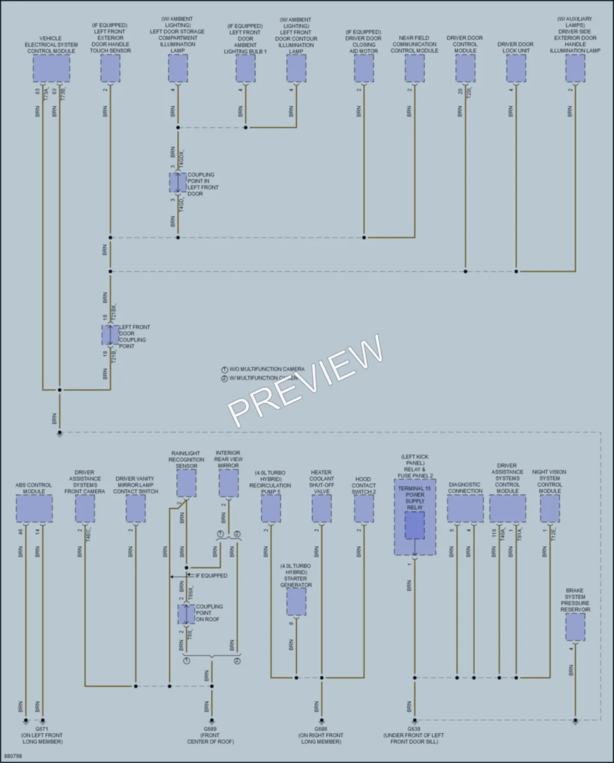 2024 Audi A7 Ground Distribution wiring diagram preview