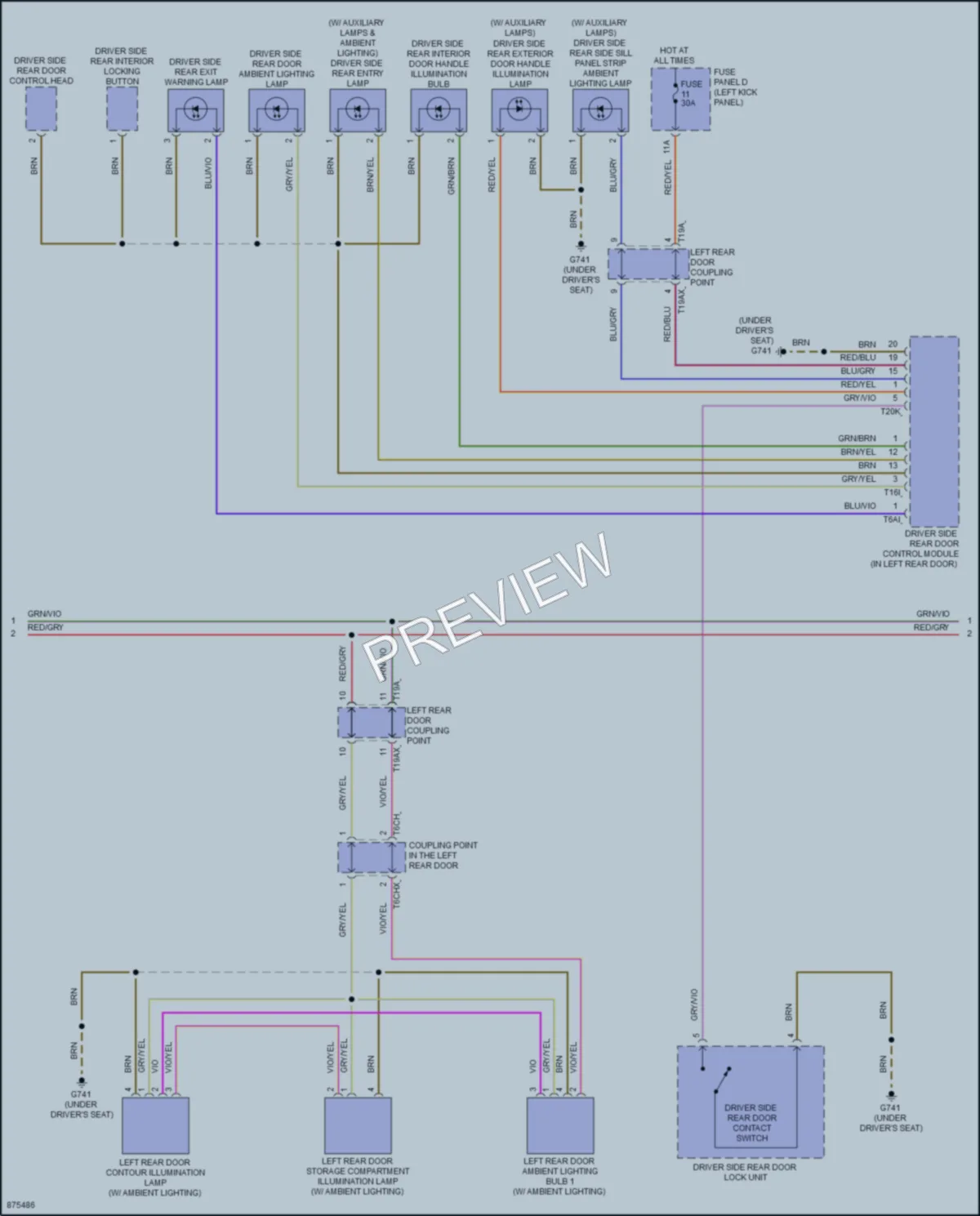 2024 Audi A7 Interior Lights wiring diagram preview