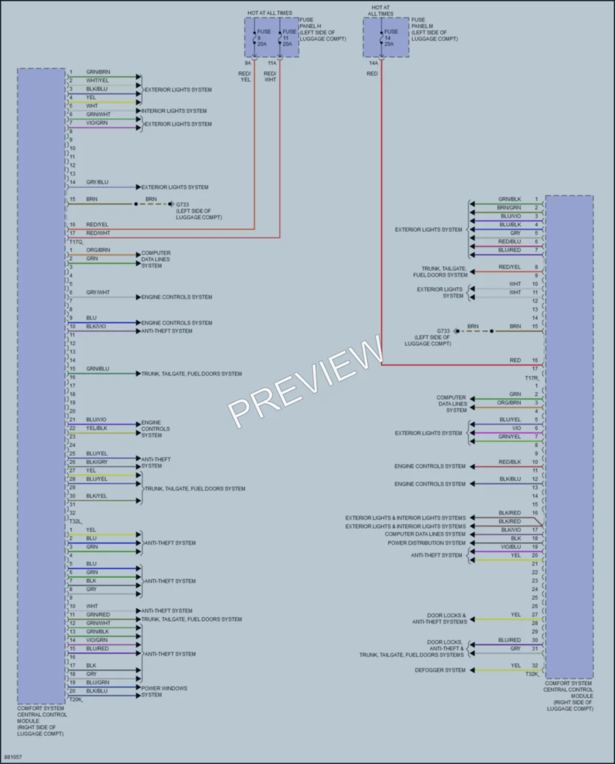 2024 Audi A8L Body Control Modules wiring diagram preview