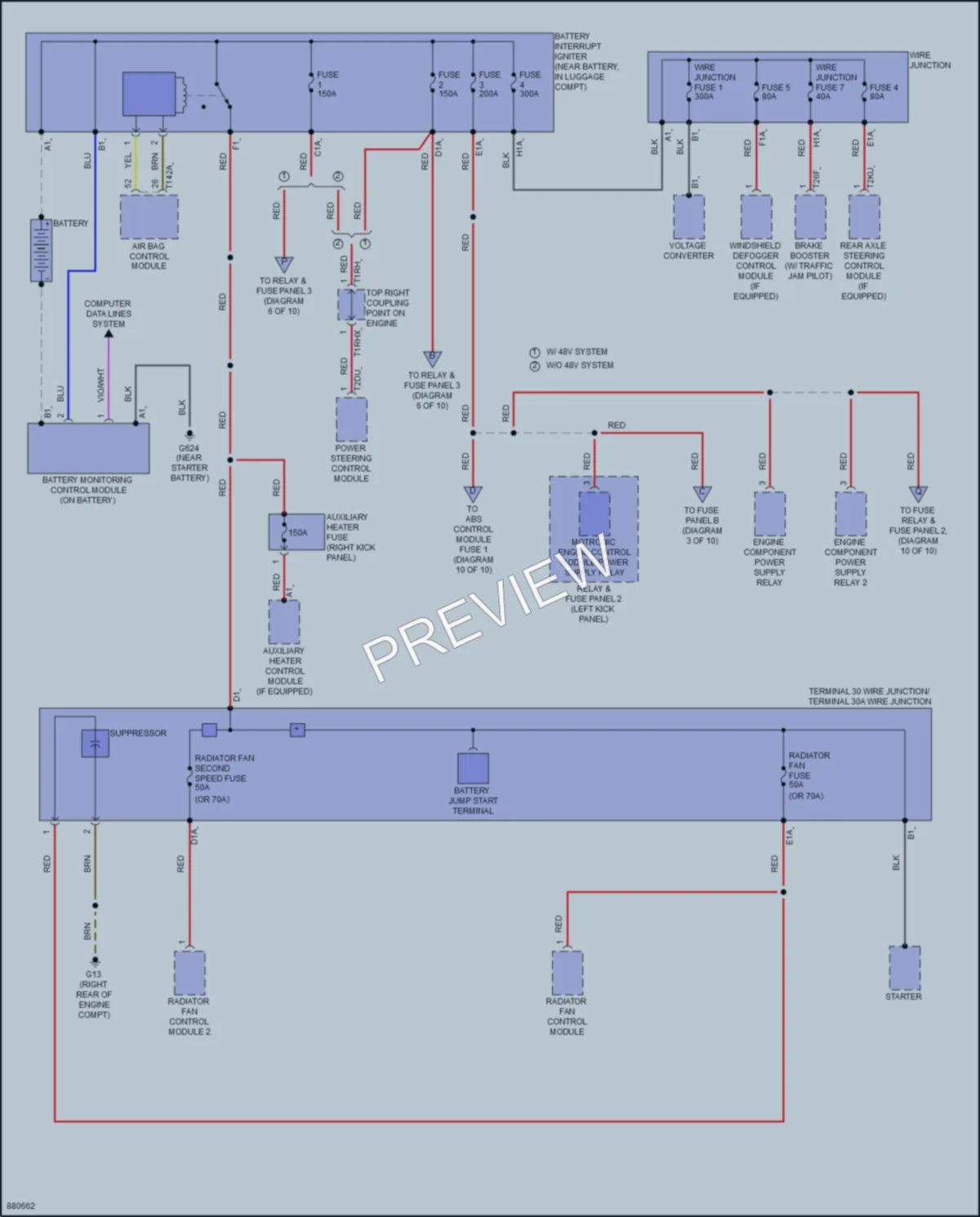 2024 Audi A8L Power Distribution wiring diagram preview