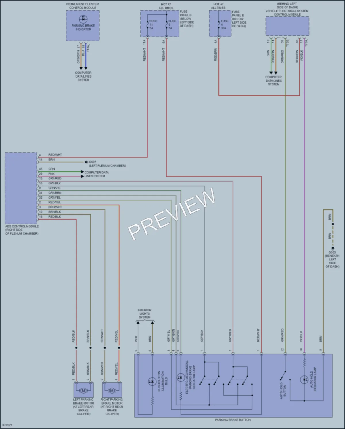 2024 Audi A8L Shift Interlock wiring diagram preview