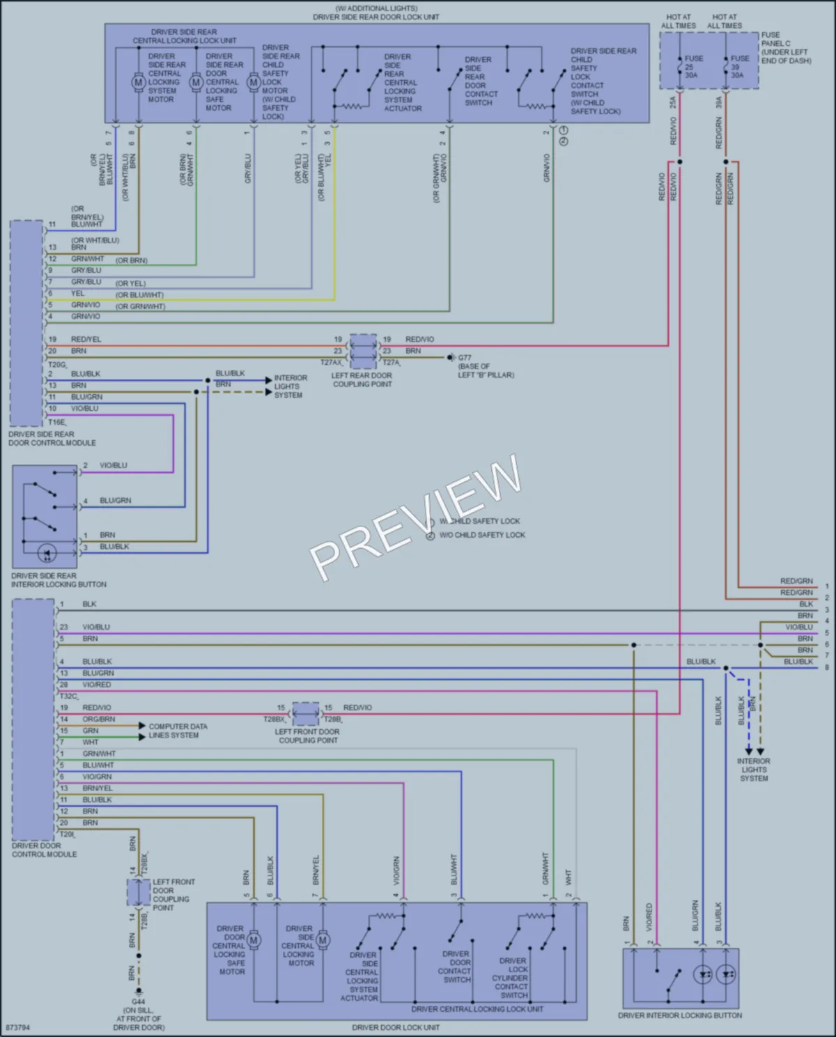 2024 Audi Q3 Anti Theft wiring diagram preview