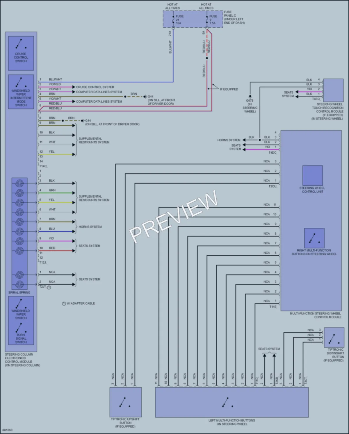 2024 Audi Q3 Body Control Modules wiring diagram preview
