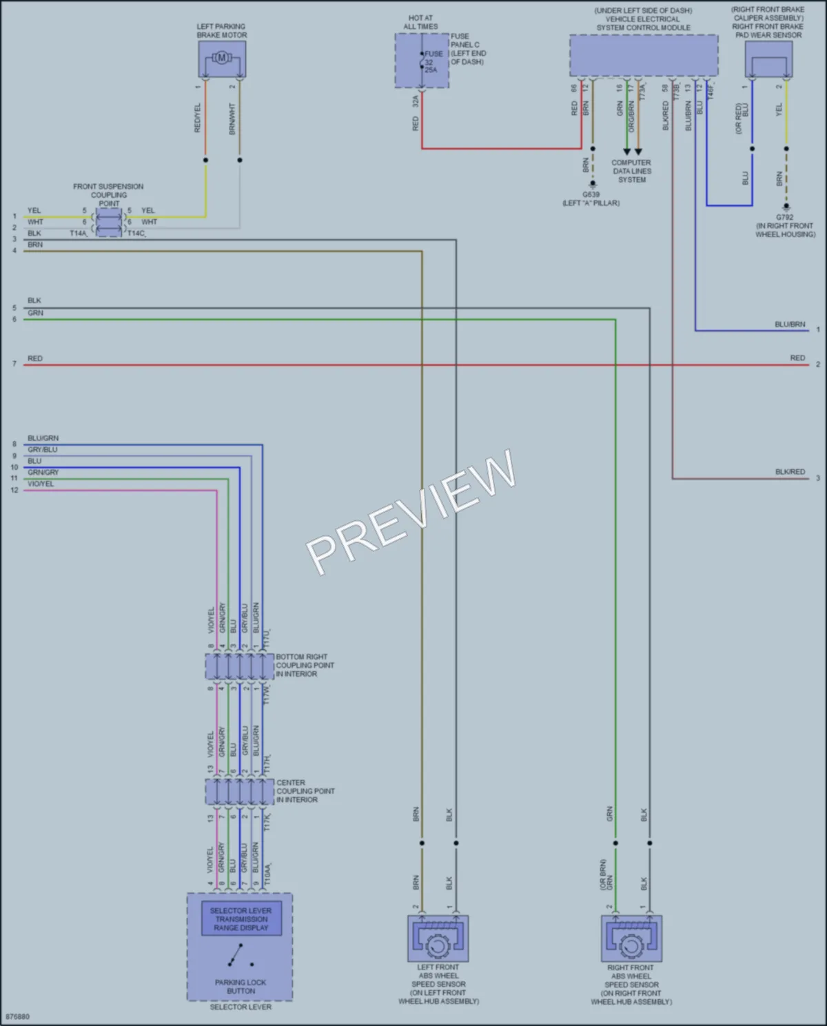2024 Audi Q4etron Anti Lock Brakes wiring diagram preview