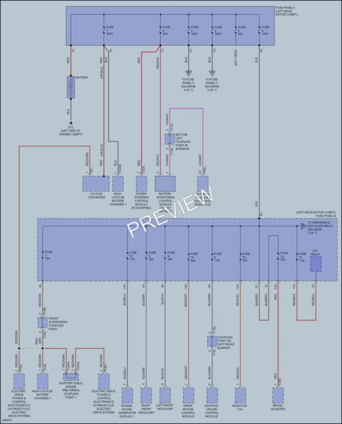 2024 Audi Q4etron Power Distribution wiring diagram preview