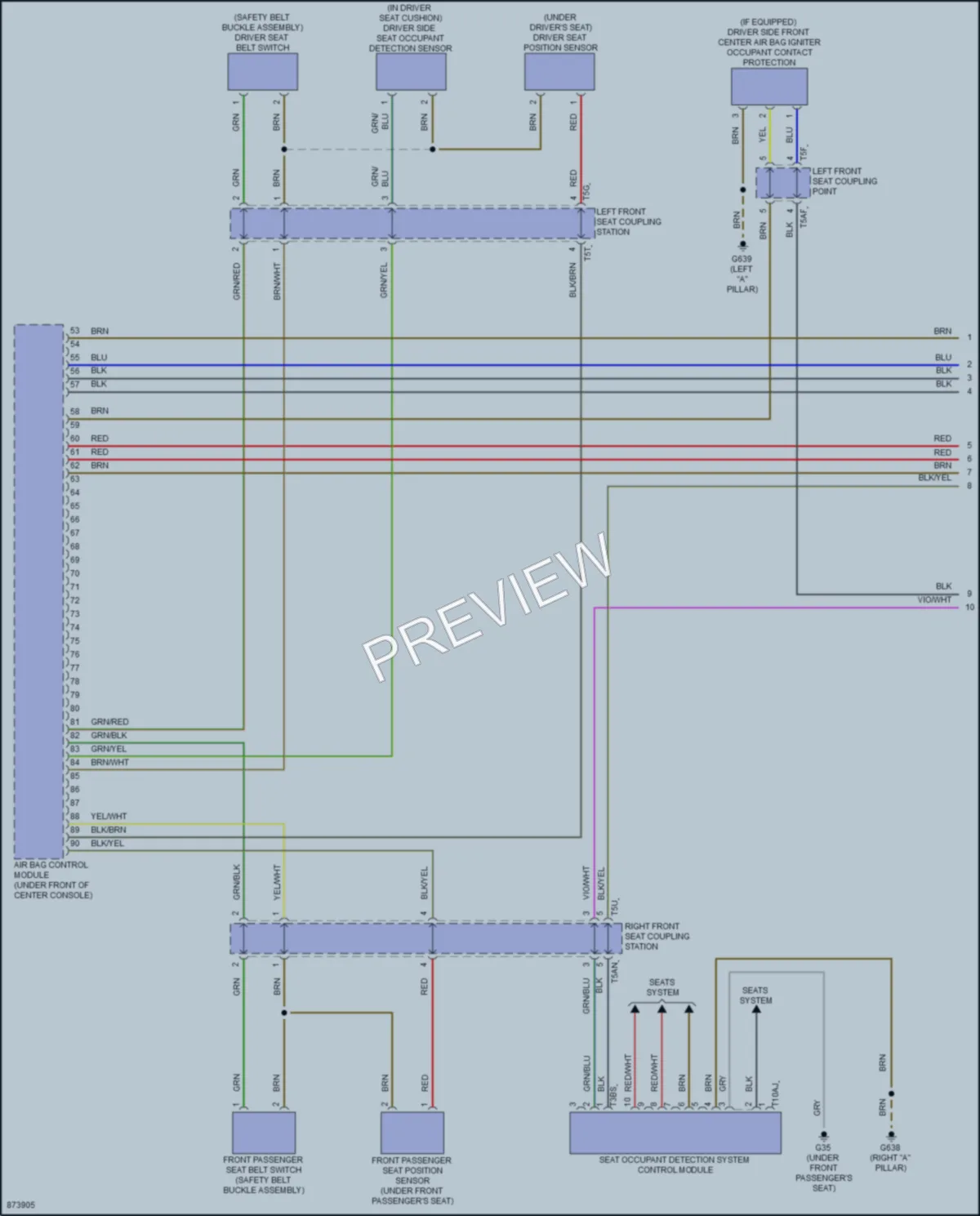 2024 Audi Q4etron Supplemental Restraints wiring diagram preview