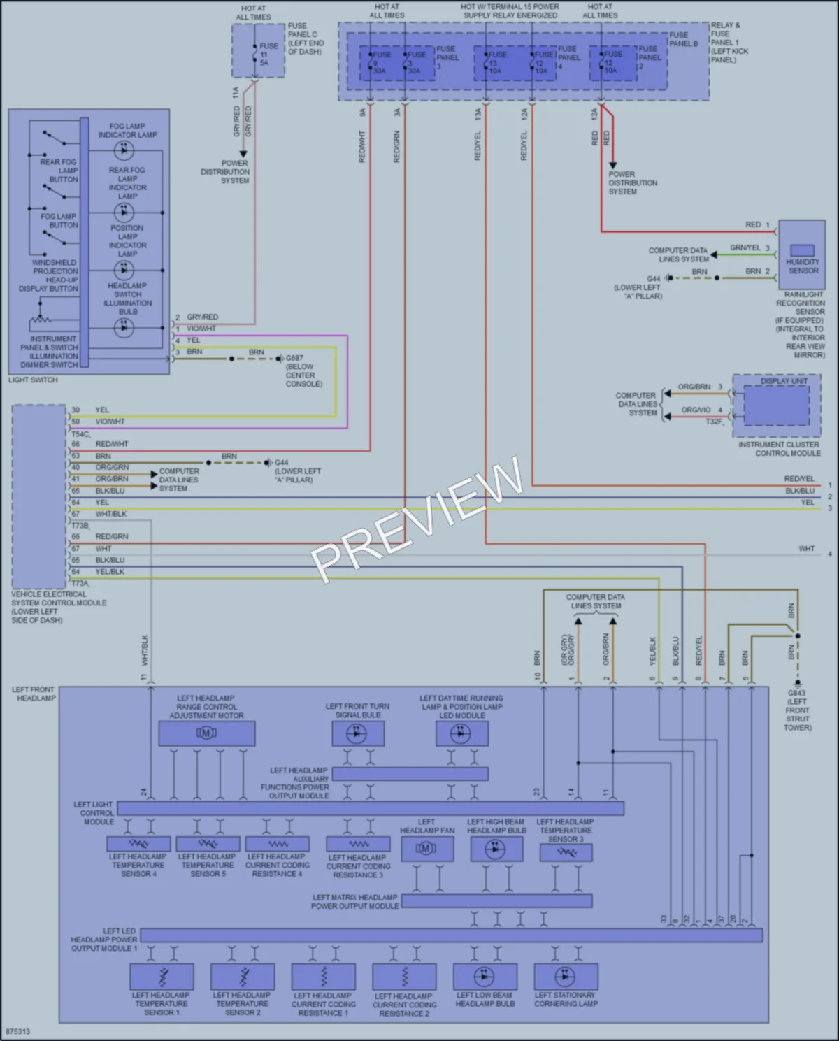 2024 Audi Q5 Headlights wiring diagram preview