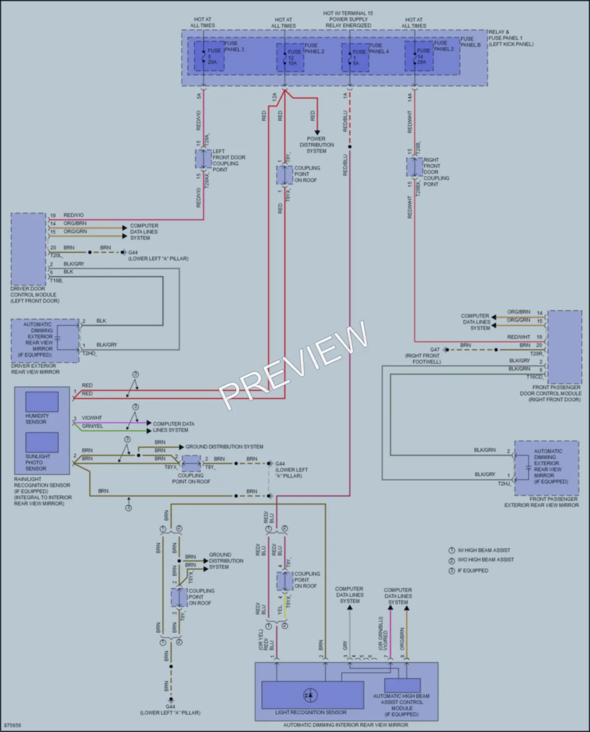 2024 Audi Q5 Power Mirrors wiring diagram preview