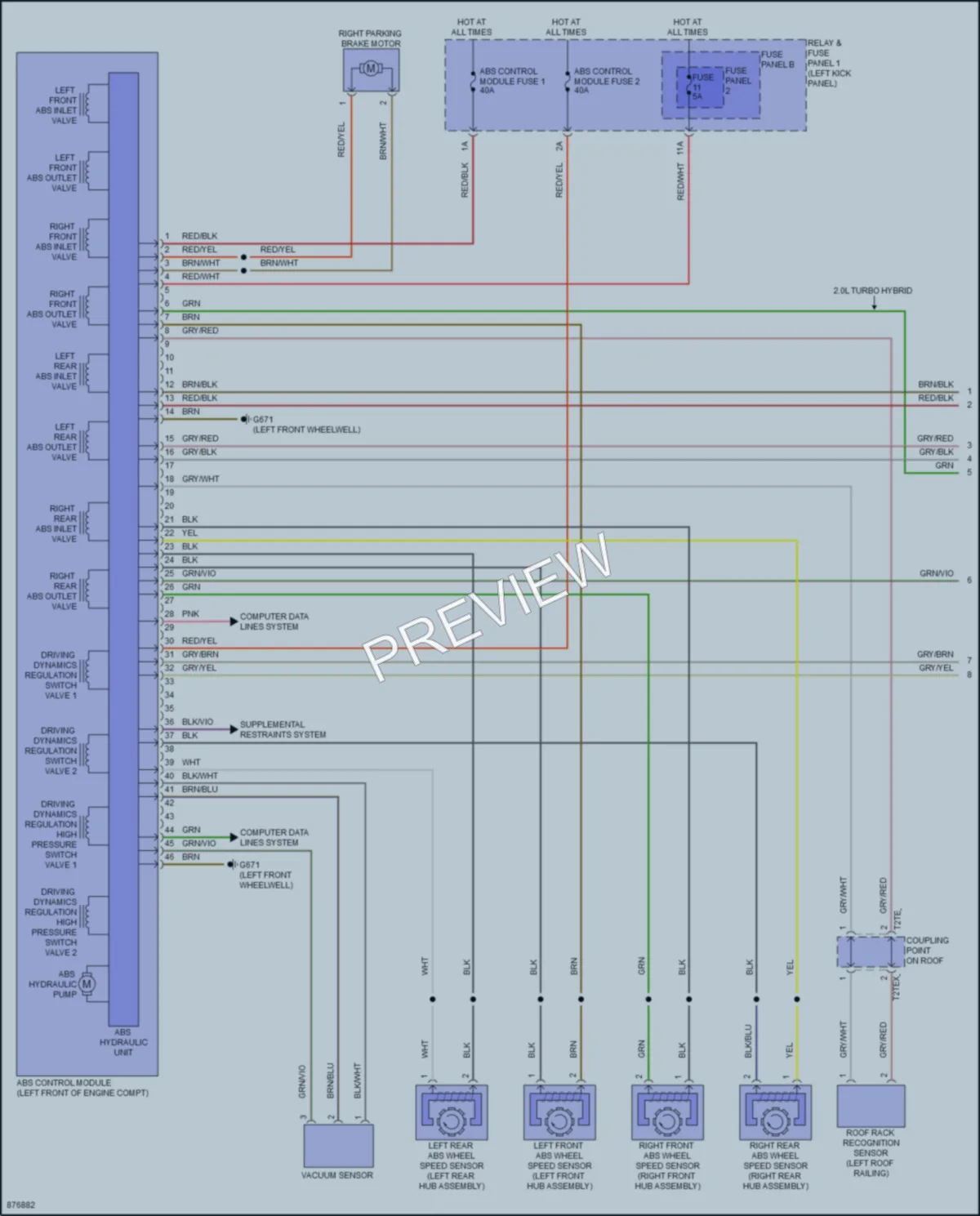 2024 Audi Q5Sportback Anti Lock Brakes wiring diagram preview