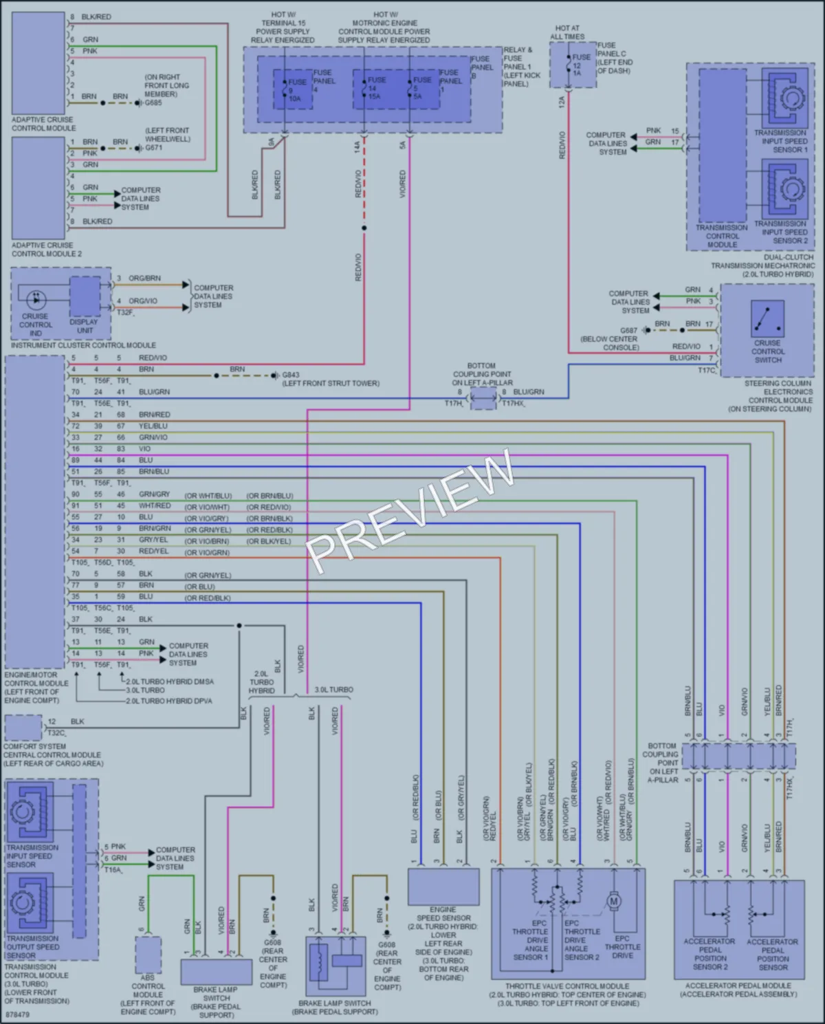 2024 Audi Q5Sportback Cruise Control wiring diagram preview