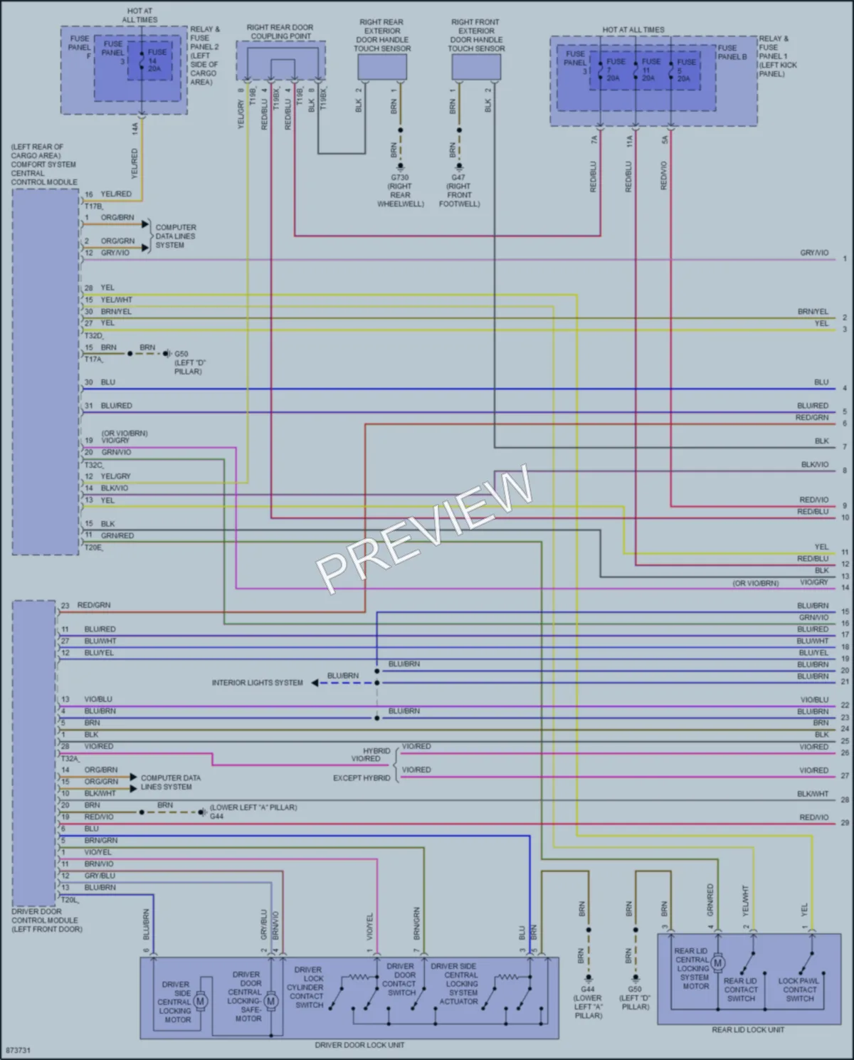 2024 Audi Q5Sportback Power Door Locks wiring diagram preview