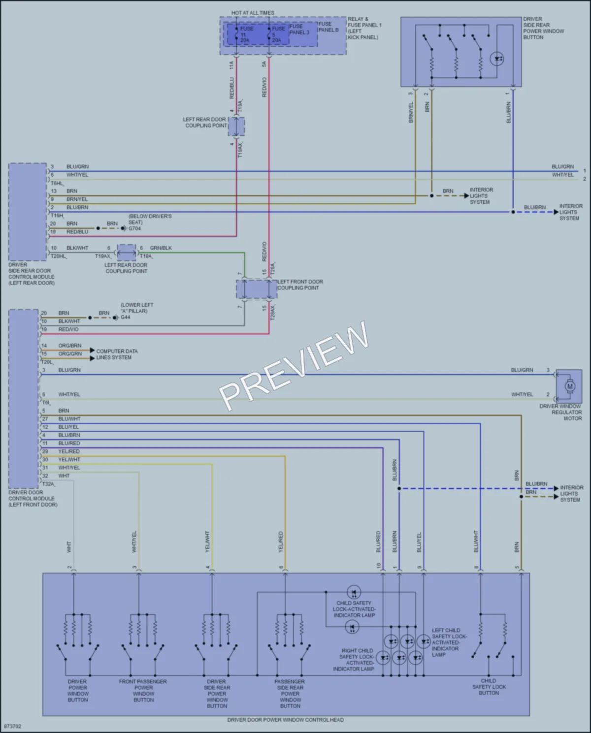 2024 Audi Q5e Power Windows wiring diagram preview