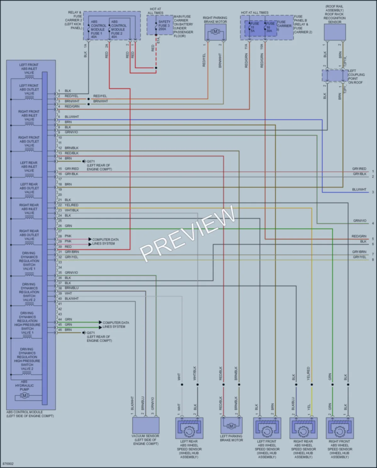 2024 Audi Q7 Anti Lock Brakes wiring diagram preview