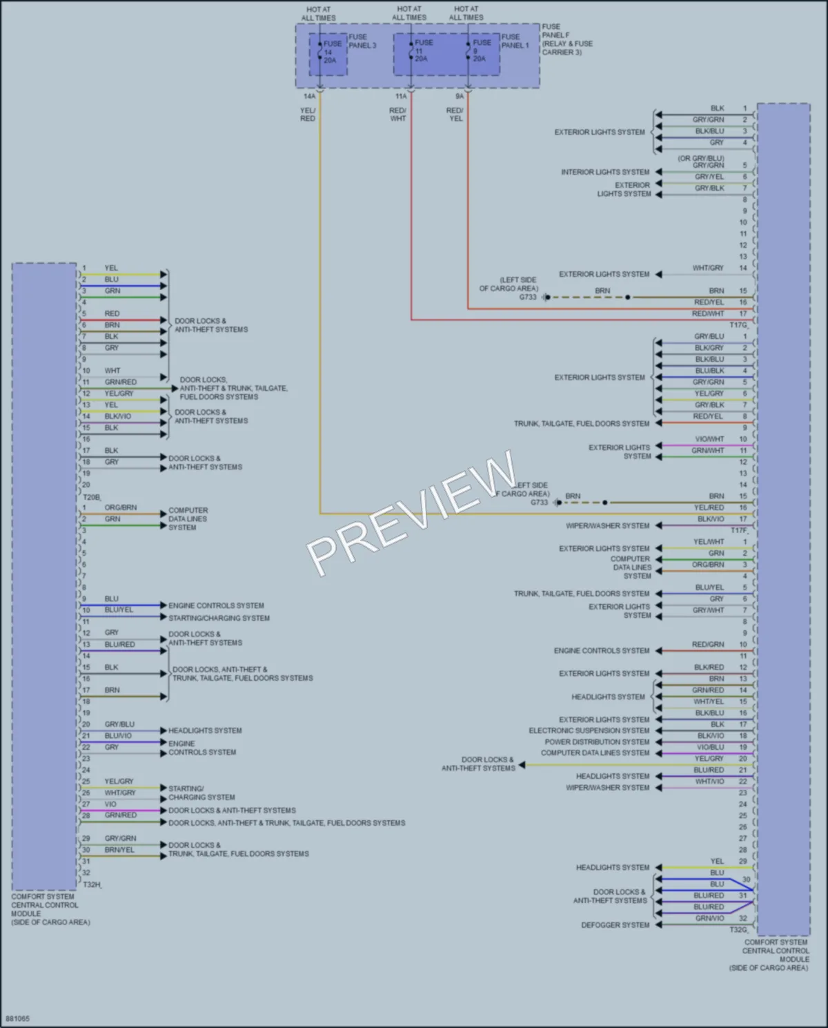 2024 Audi Q7 Body Control Modules wiring diagram preview