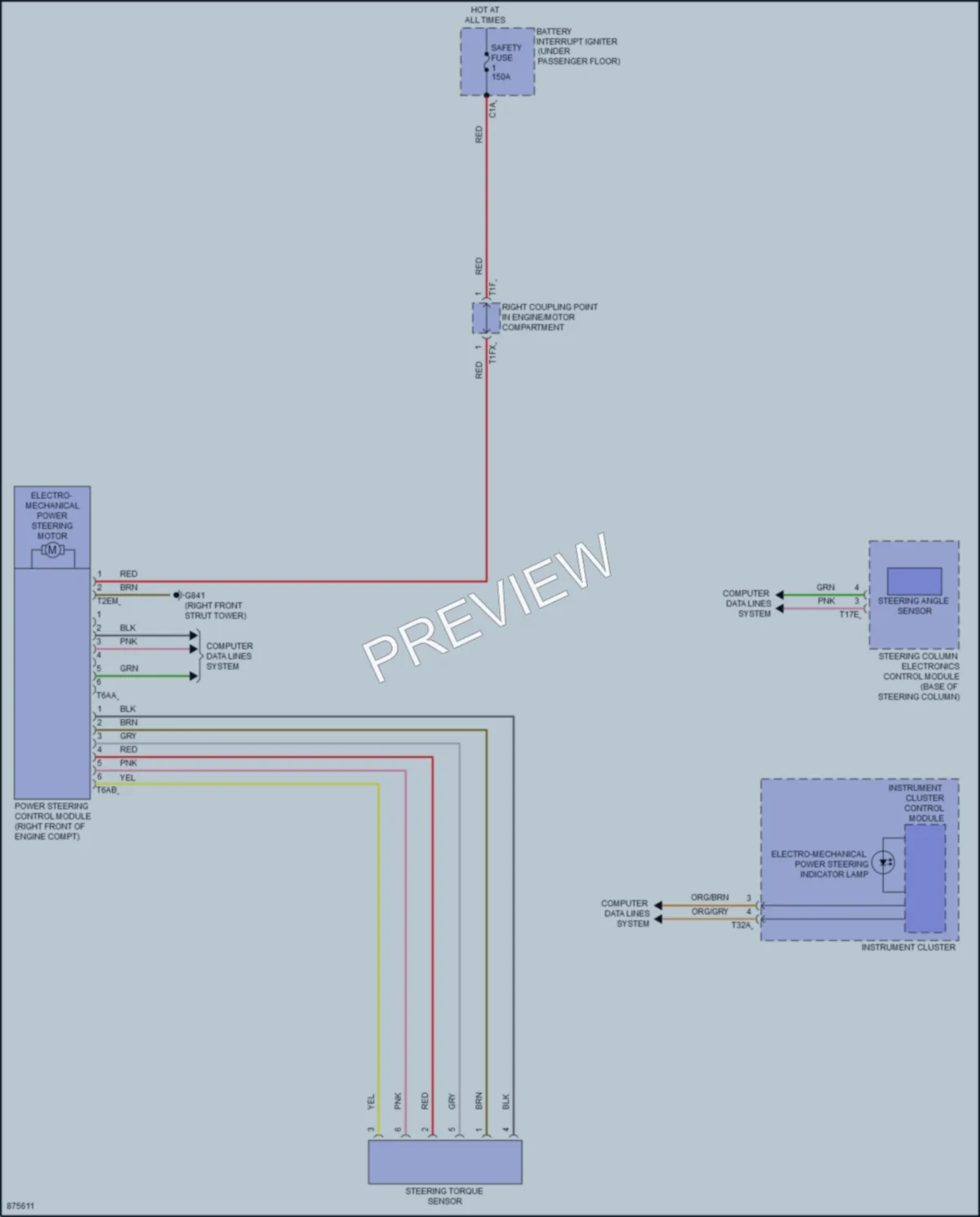 2024 Audi Q7 Electronic Power Steering wiring diagram preview