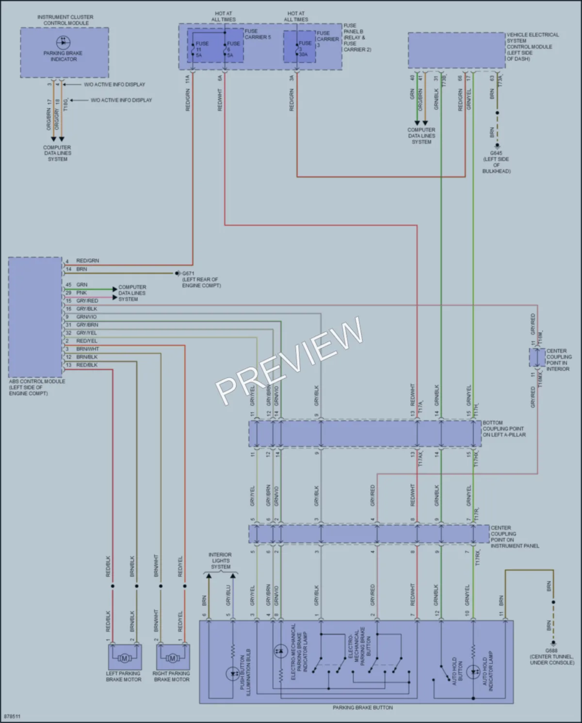2024 Audi Q7 Shift Interlock wiring diagram preview