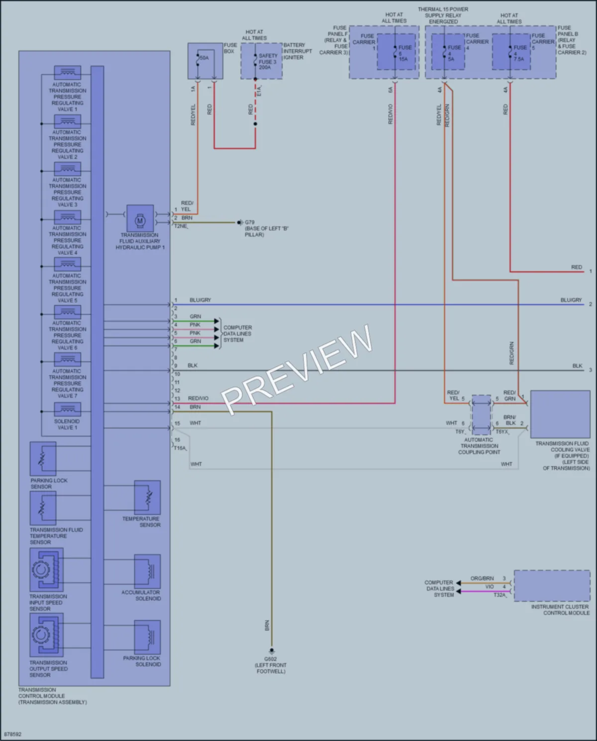 2024 Audi Q7 Transmission wiring diagram preview