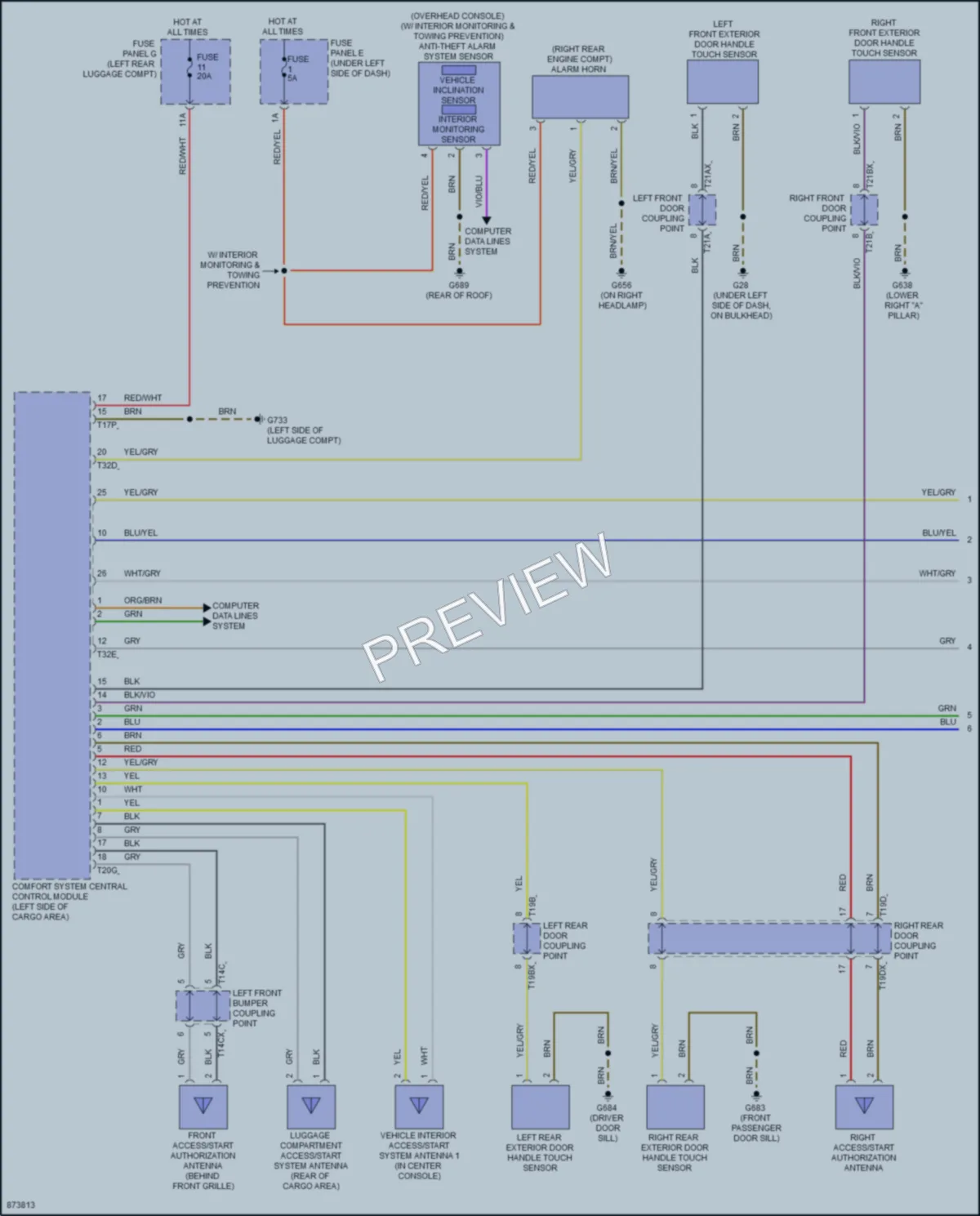 2024 Audi Q8 Anti Theft wiring diagram preview