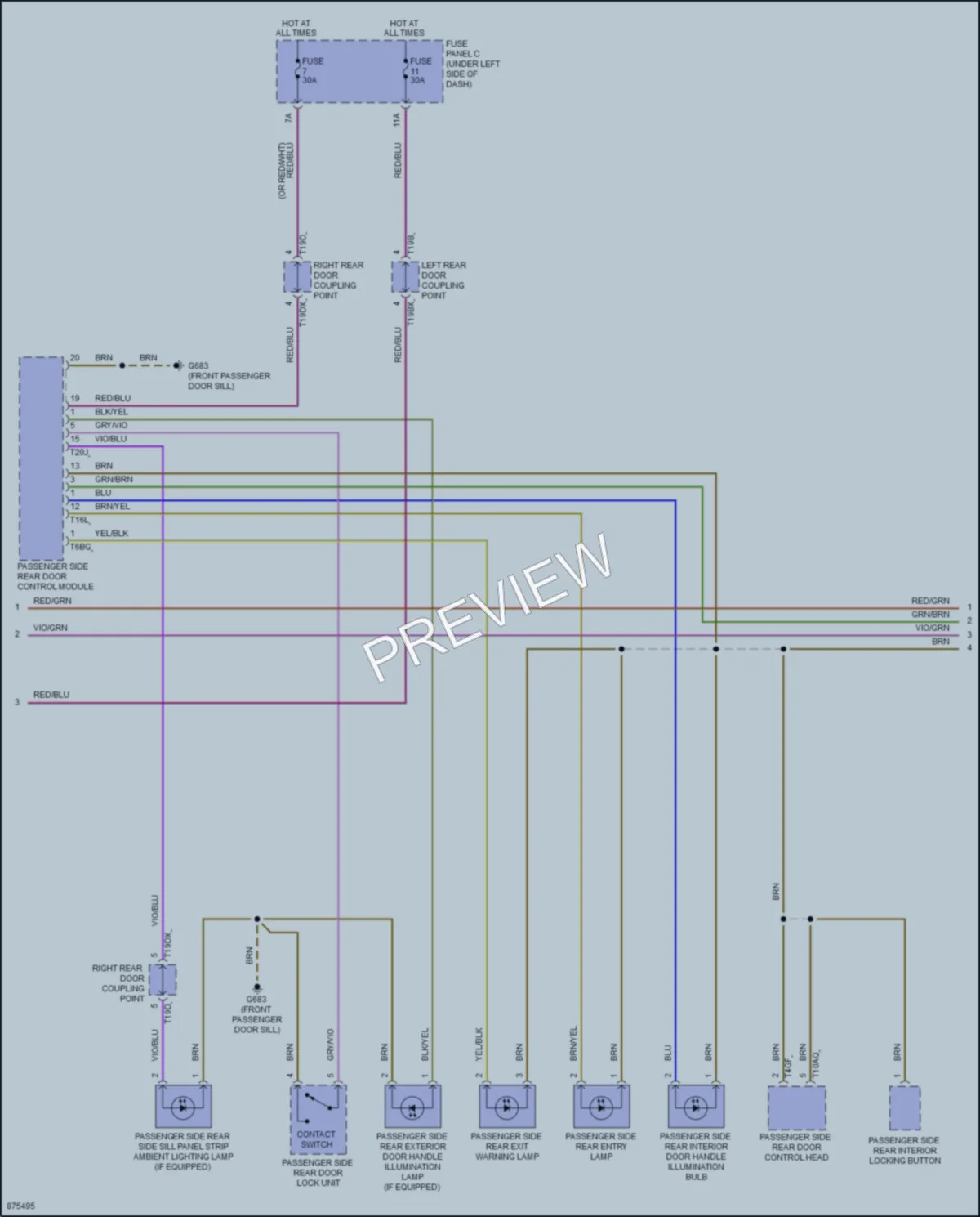 2024 Audi Q8 Interior Lights wiring diagram preview