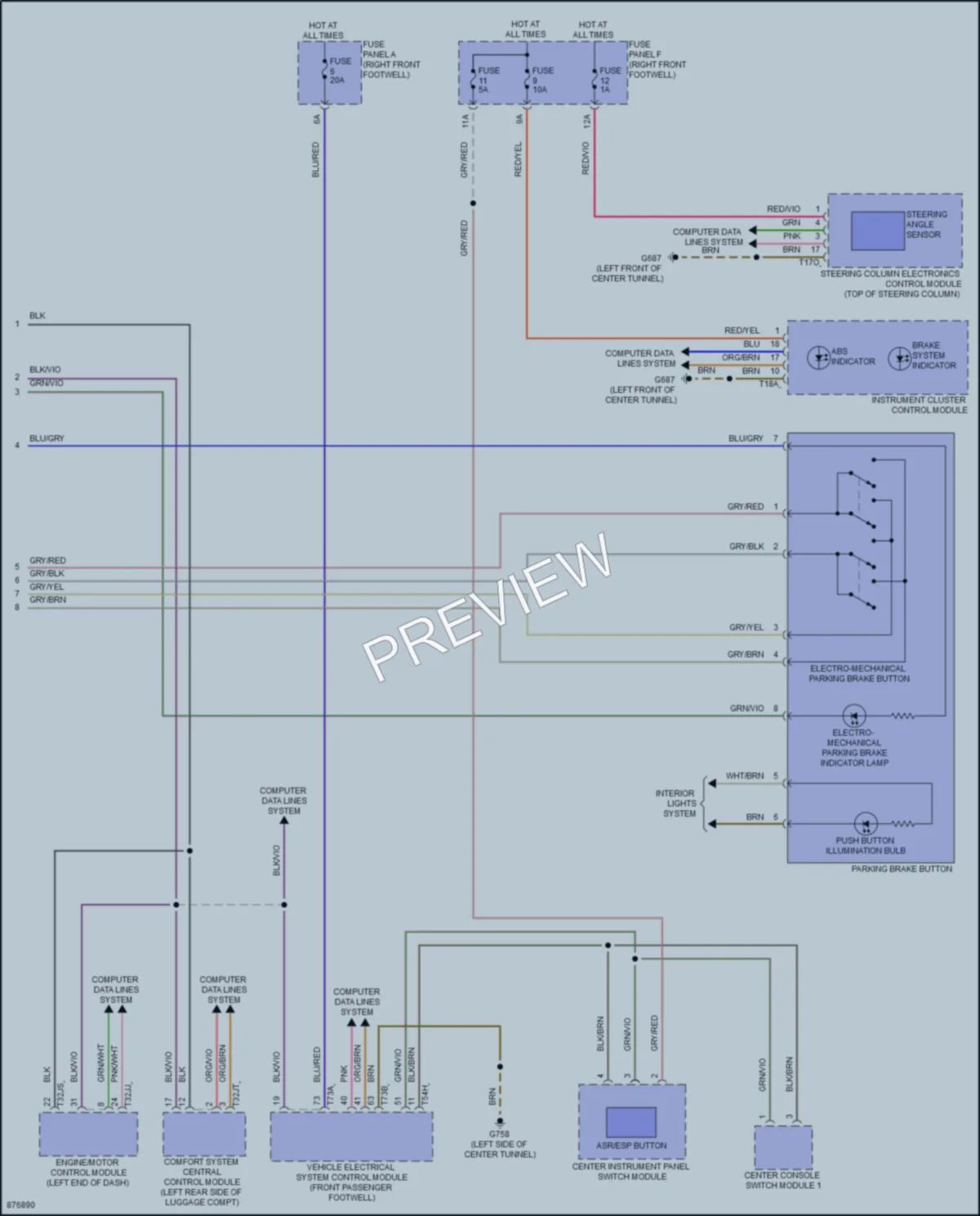 2024 Audi Q8etron Anti Lock Brakes wiring diagram preview