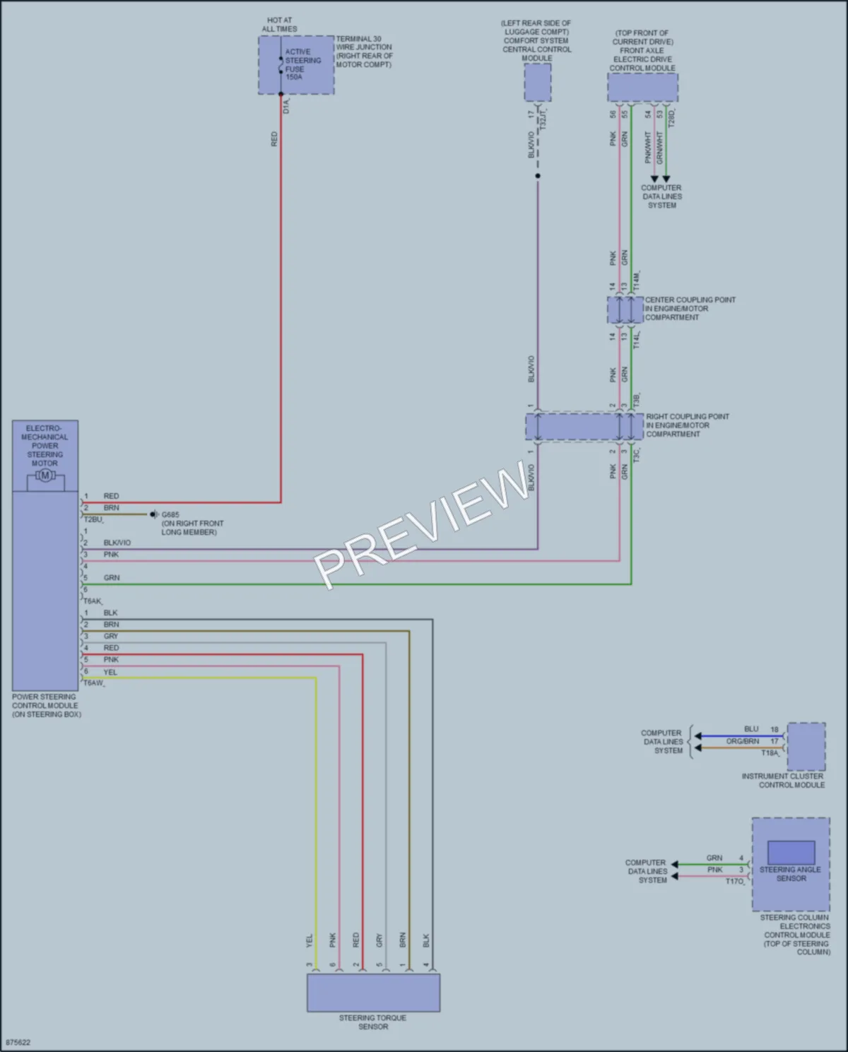 2024 Audi Q8etron Electronic Power Steering wiring diagram preview