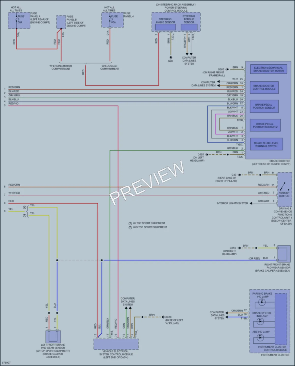 2024 Audi RS3 Anti Lock Brakes wiring diagram preview