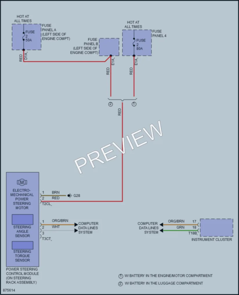 2024 Audi RS3 Electronic Power Steering wiring diagram preview