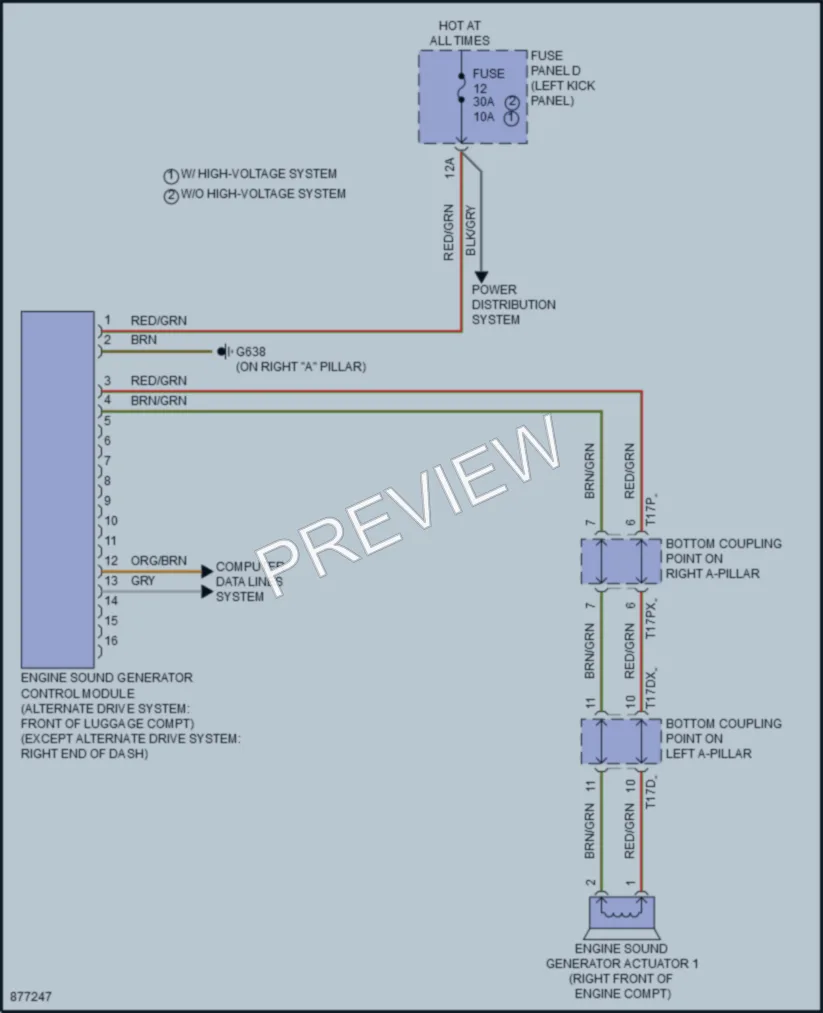2024 Audi RS6 Active Bodyworks wiring diagram preview