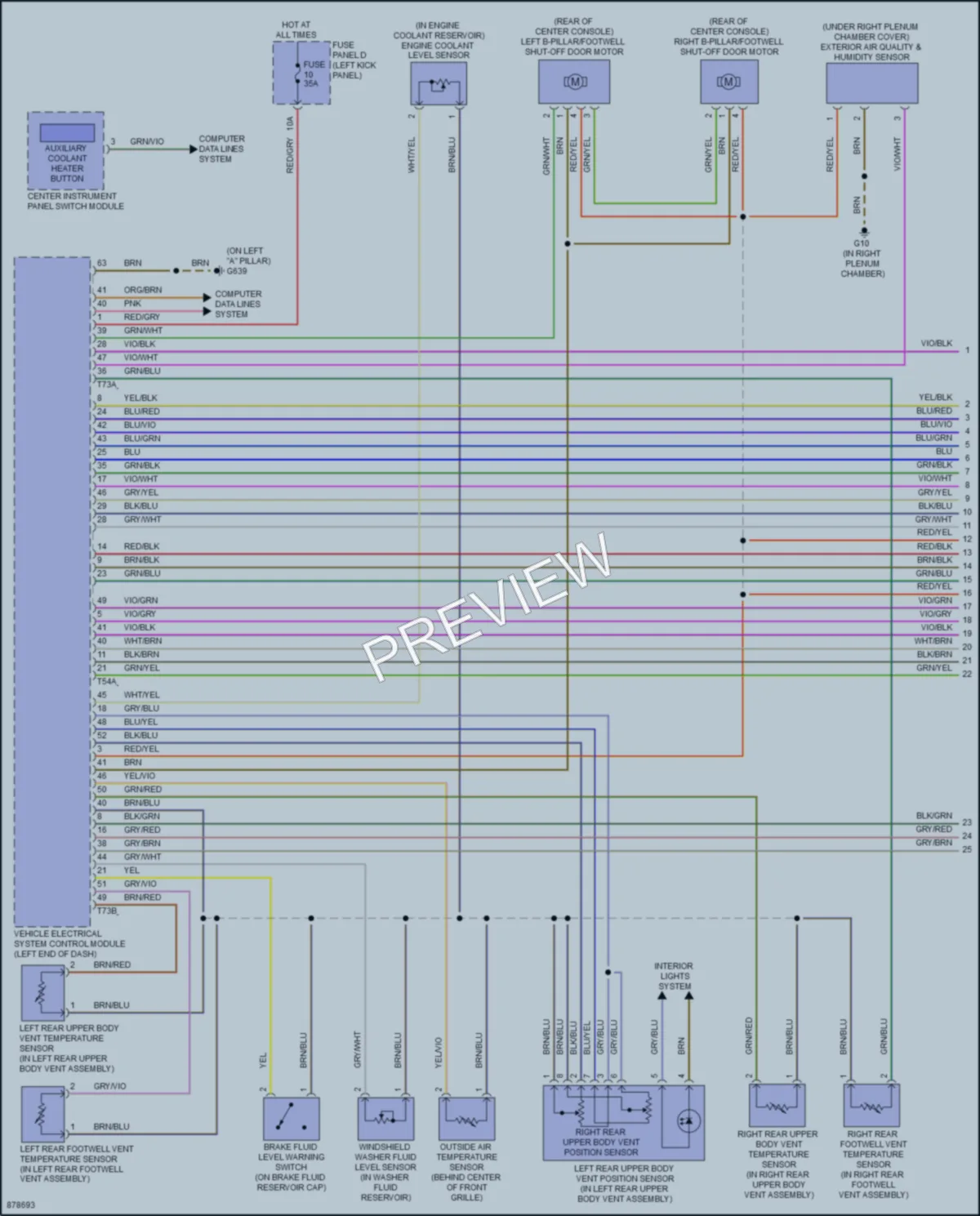 2024 Audi RS6 Air Conditioning wiring diagram preview