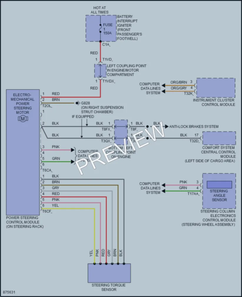 2024 Audi RSQ8 Electronic Power Steering wiring diagram preview