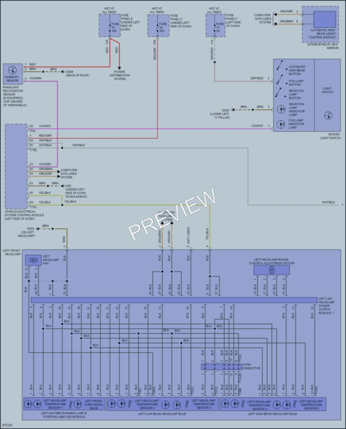 2024 Audi RSQ8 Headlights wiring diagram preview