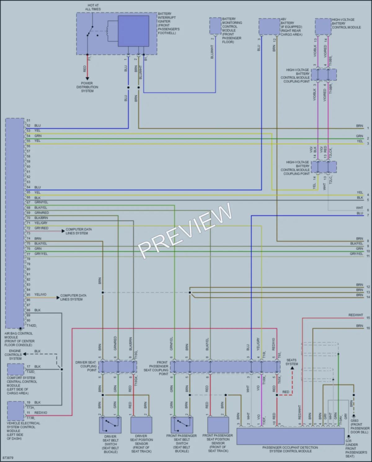 2024 Audi RSQ8 Supplemental Restraints wiring diagram preview