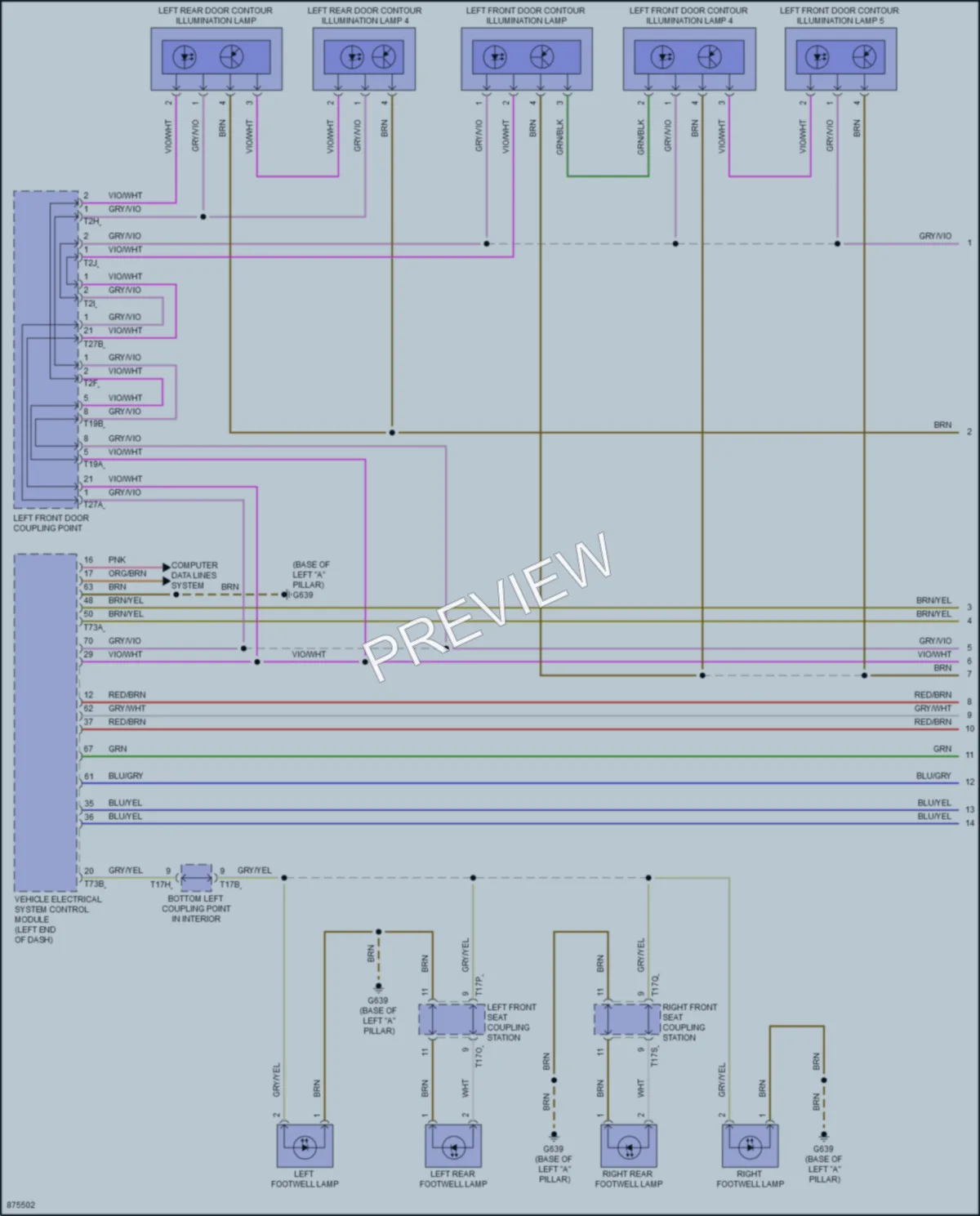 2024 Audi S3 Interior Lights wiring diagram preview