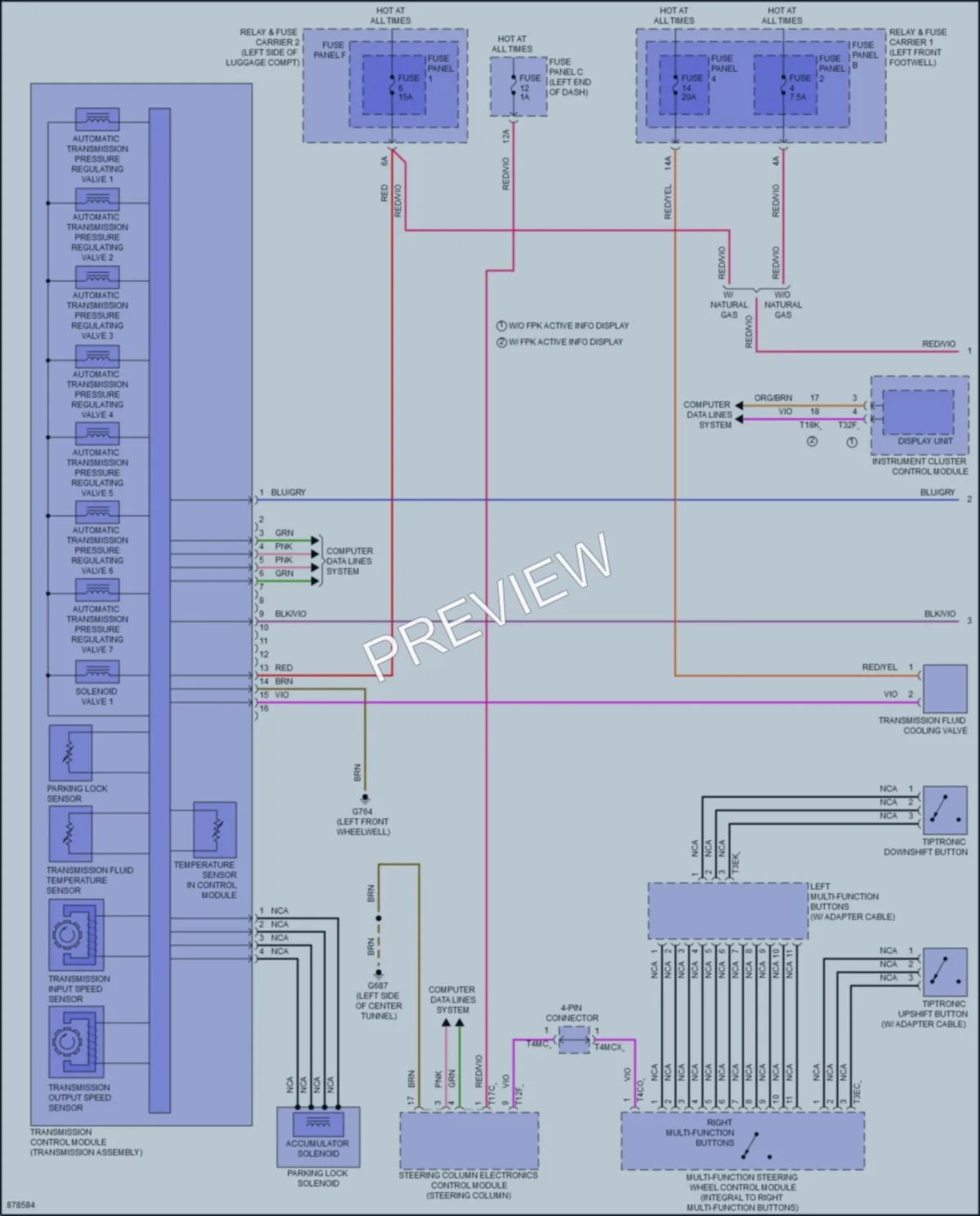 2024 Audi S4 Transmission wiring diagram preview