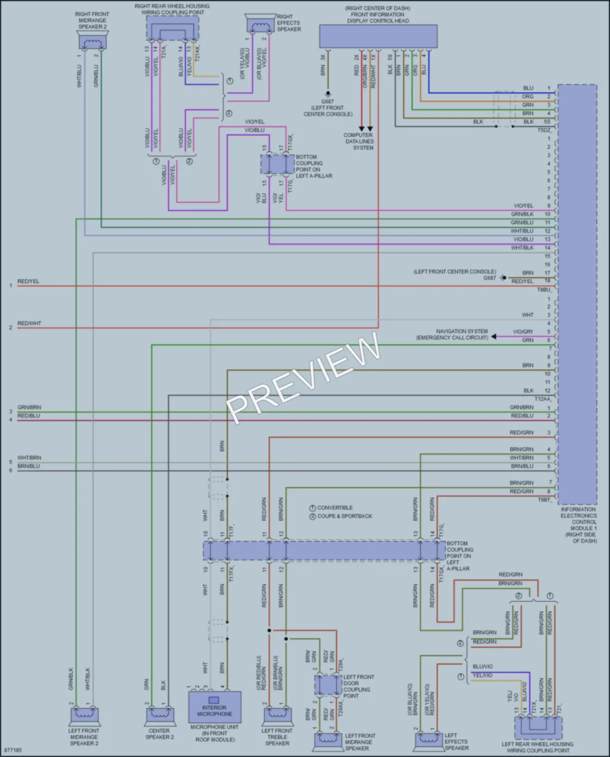 2024 Audi S5 Navigation wiring diagram preview