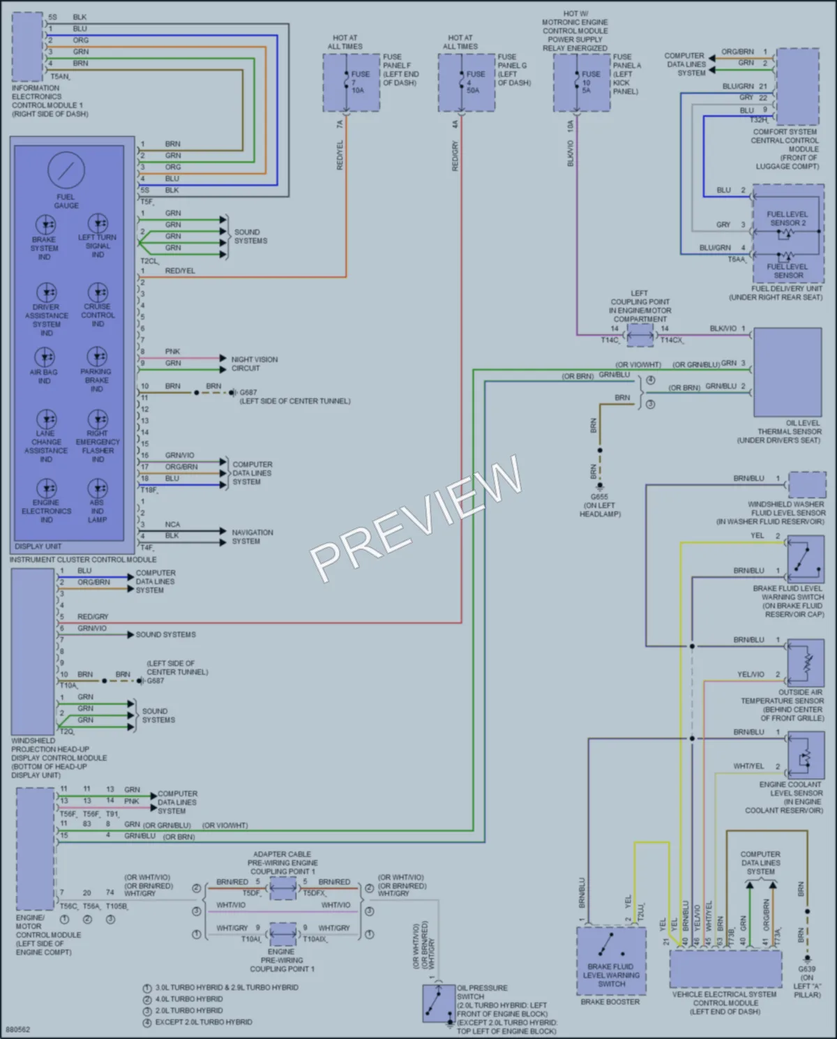 2024 Audi S6 Instrument Cluster wiring diagram preview