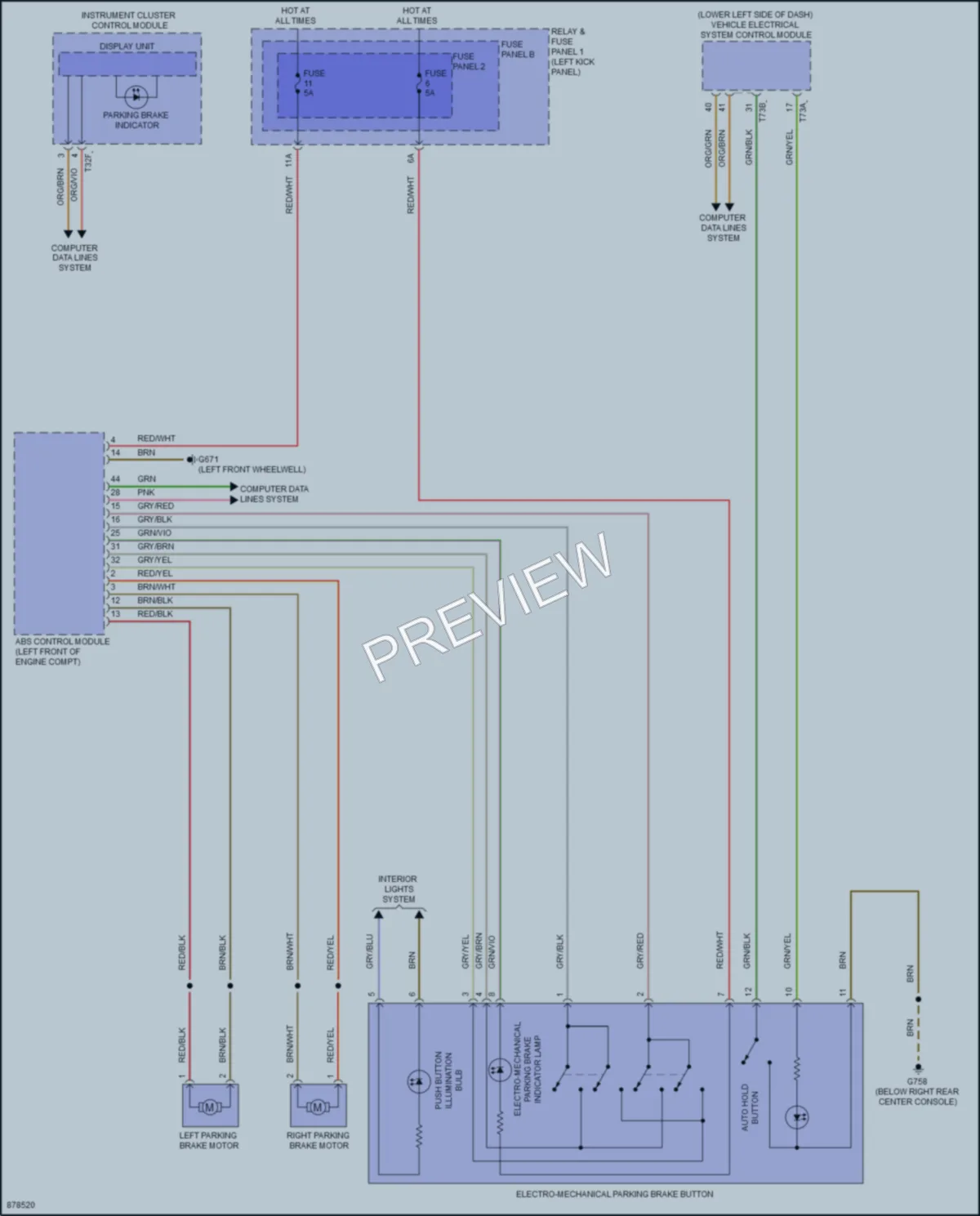 2024 Audi SQ5 Shift Interlock wiring diagram preview