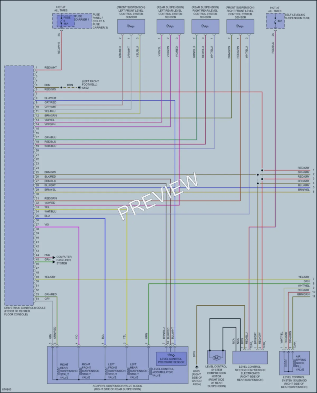 2024 Audi SQ7 Electronic Suspension wiring diagram preview