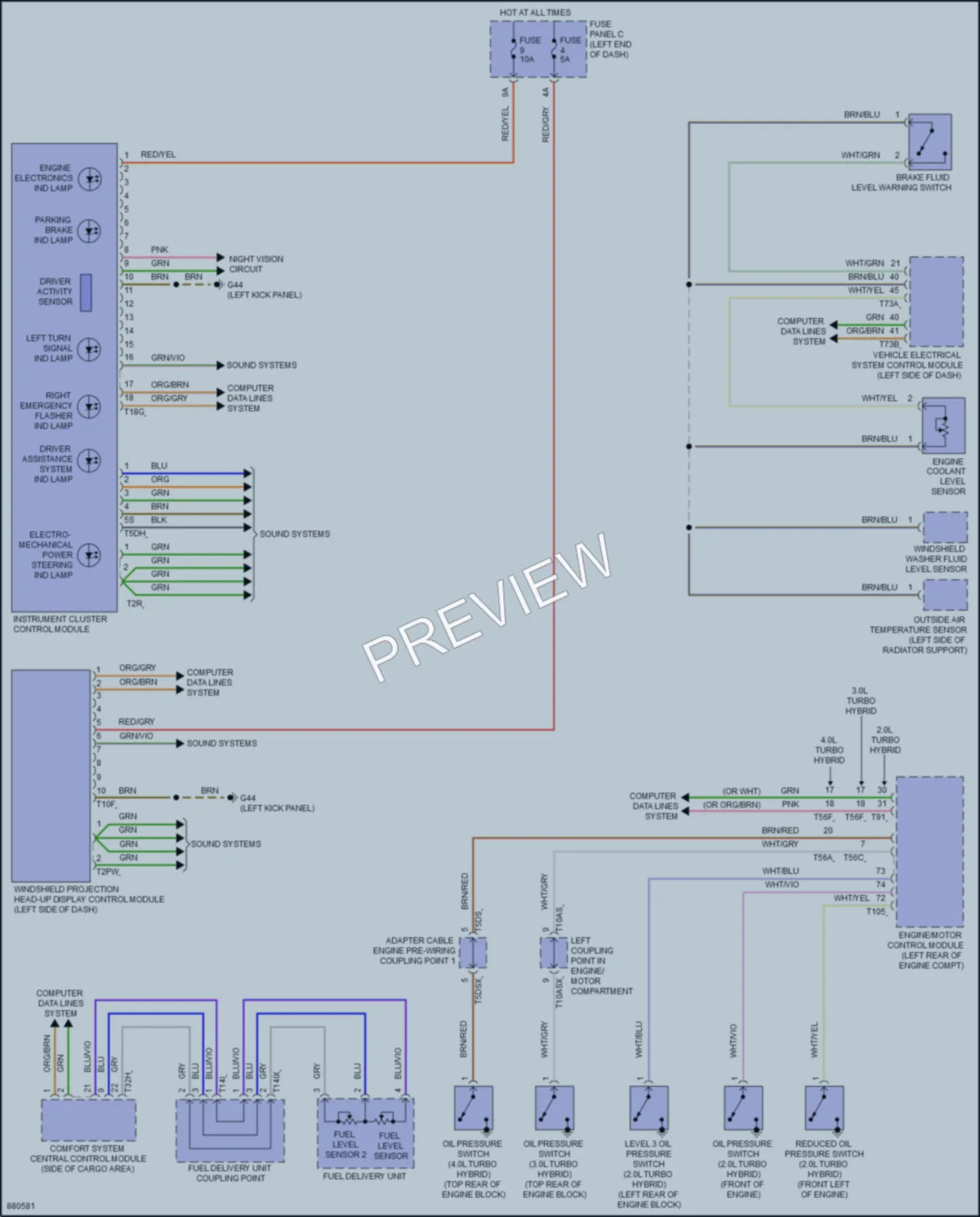 2024 Audi SQ7 Instrument Cluster wiring diagram preview