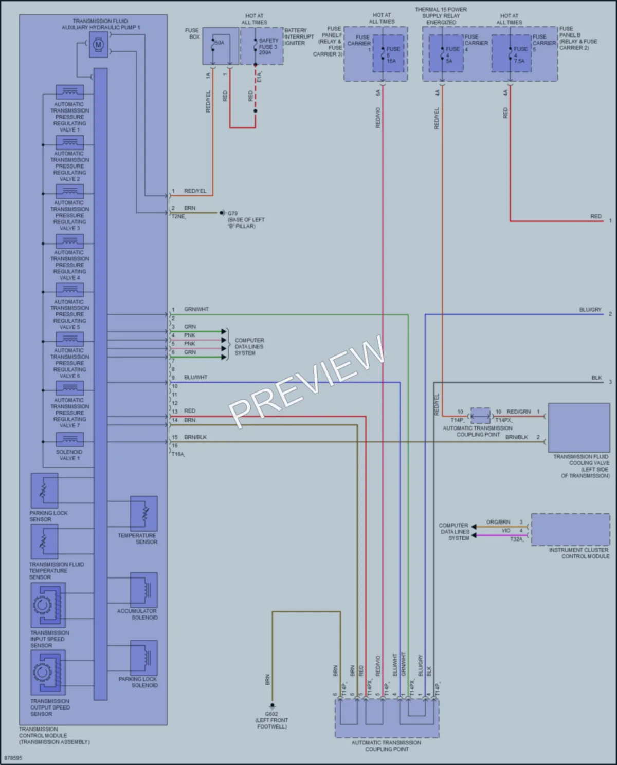2024 Audi SQ7 Transmission wiring diagram preview