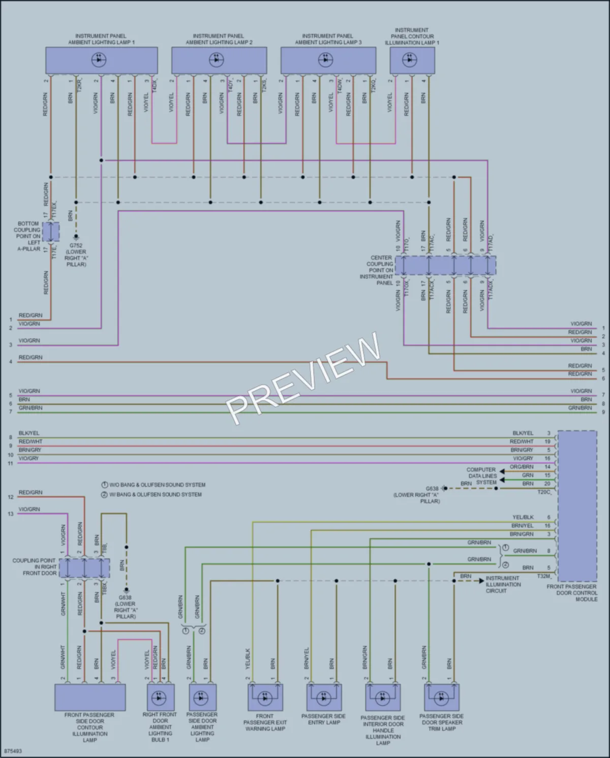 2024 Audi SQ8 Interior Lights wiring diagram preview