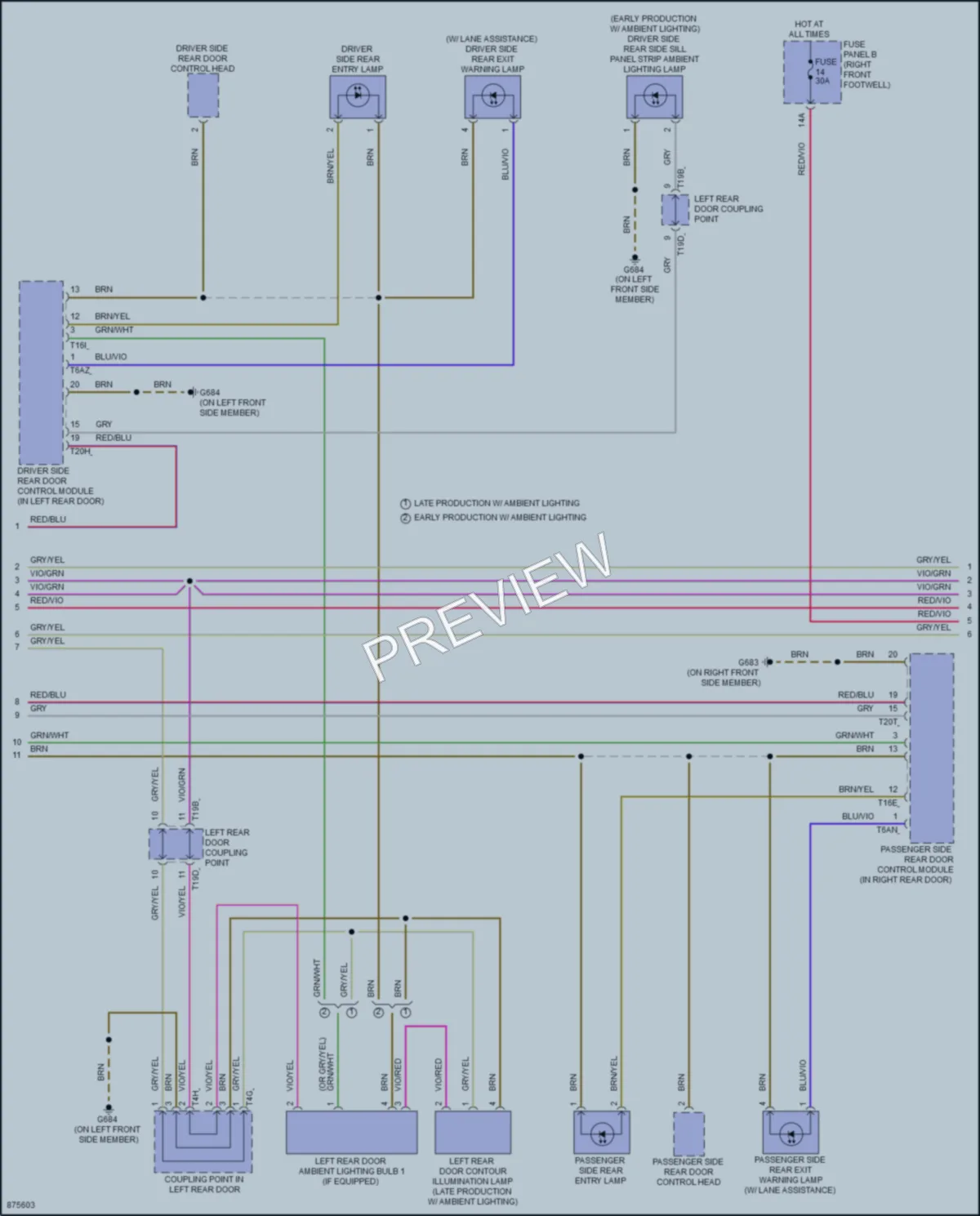 2024 Audi SQ8etronSportback Interior Lights wiring diagram preview