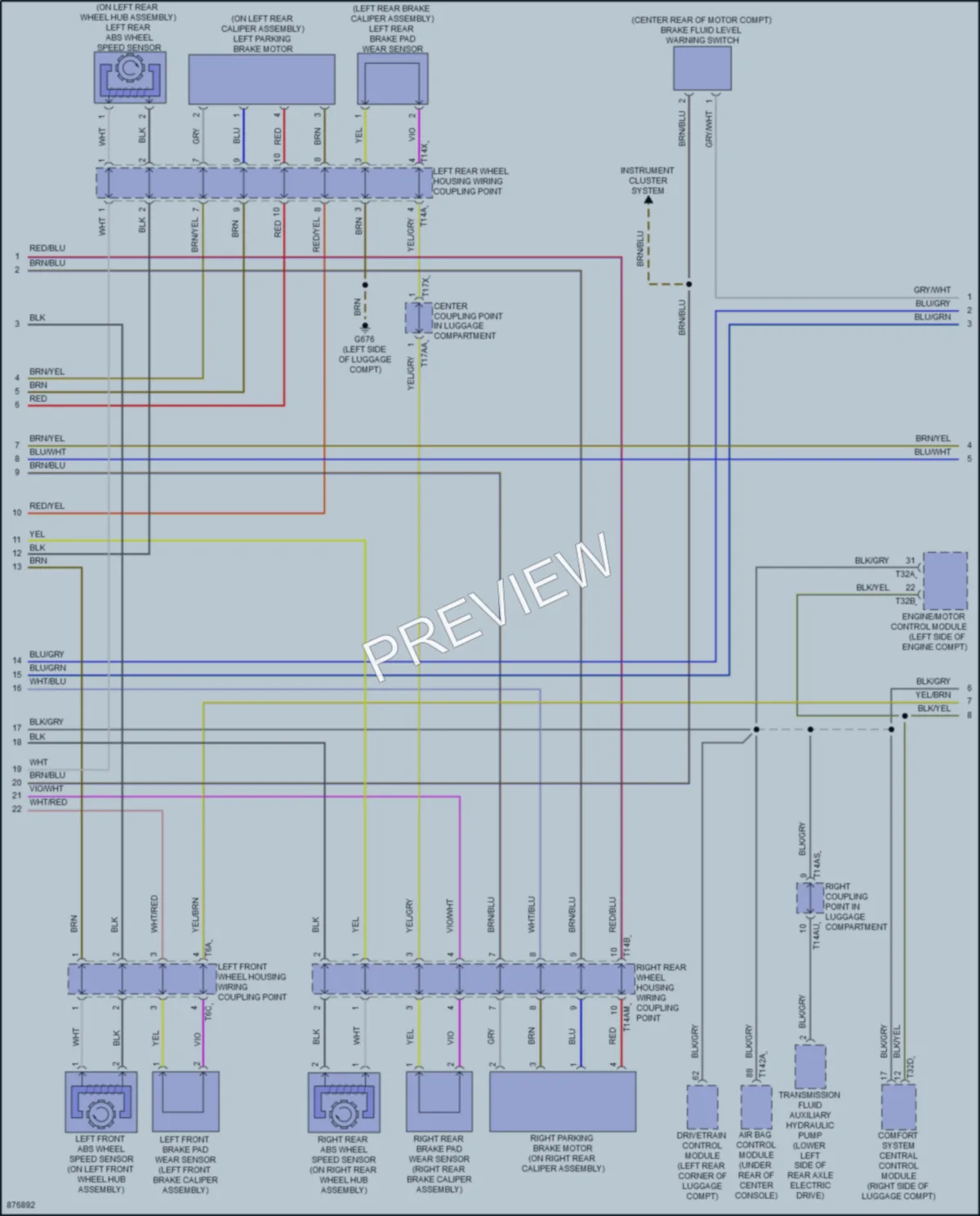 2024 Audi etronGT Anti Lock Brakes wiring diagram preview