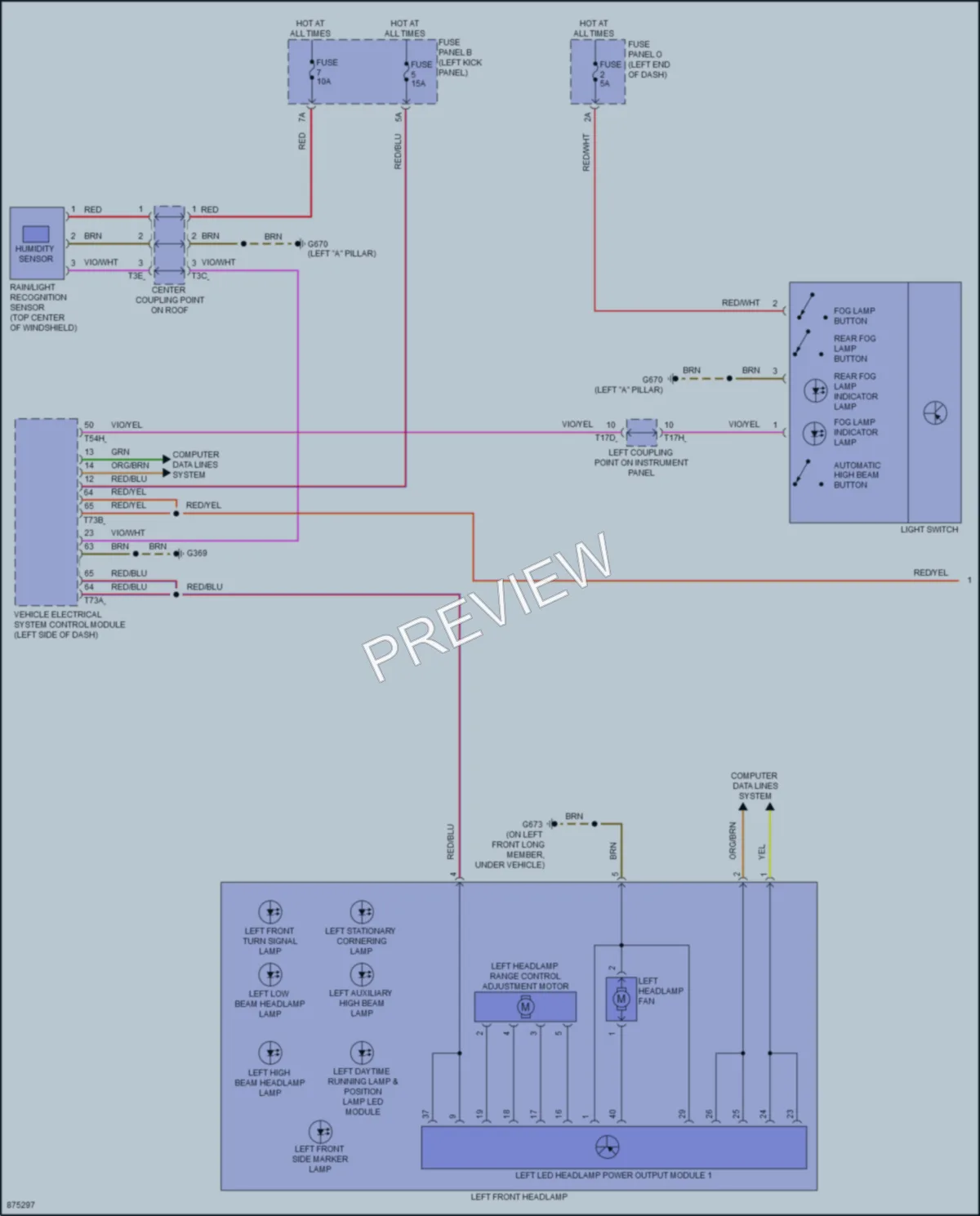 2024 Audi etronGT Headlights wiring diagram preview