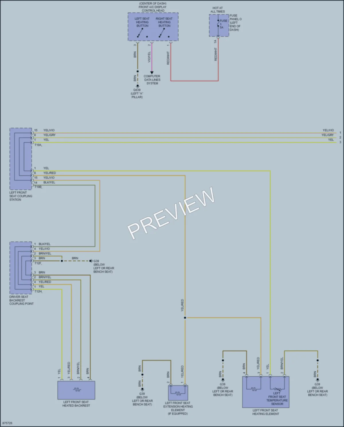2024 Audi etronGT Power Seats wiring diagram preview
