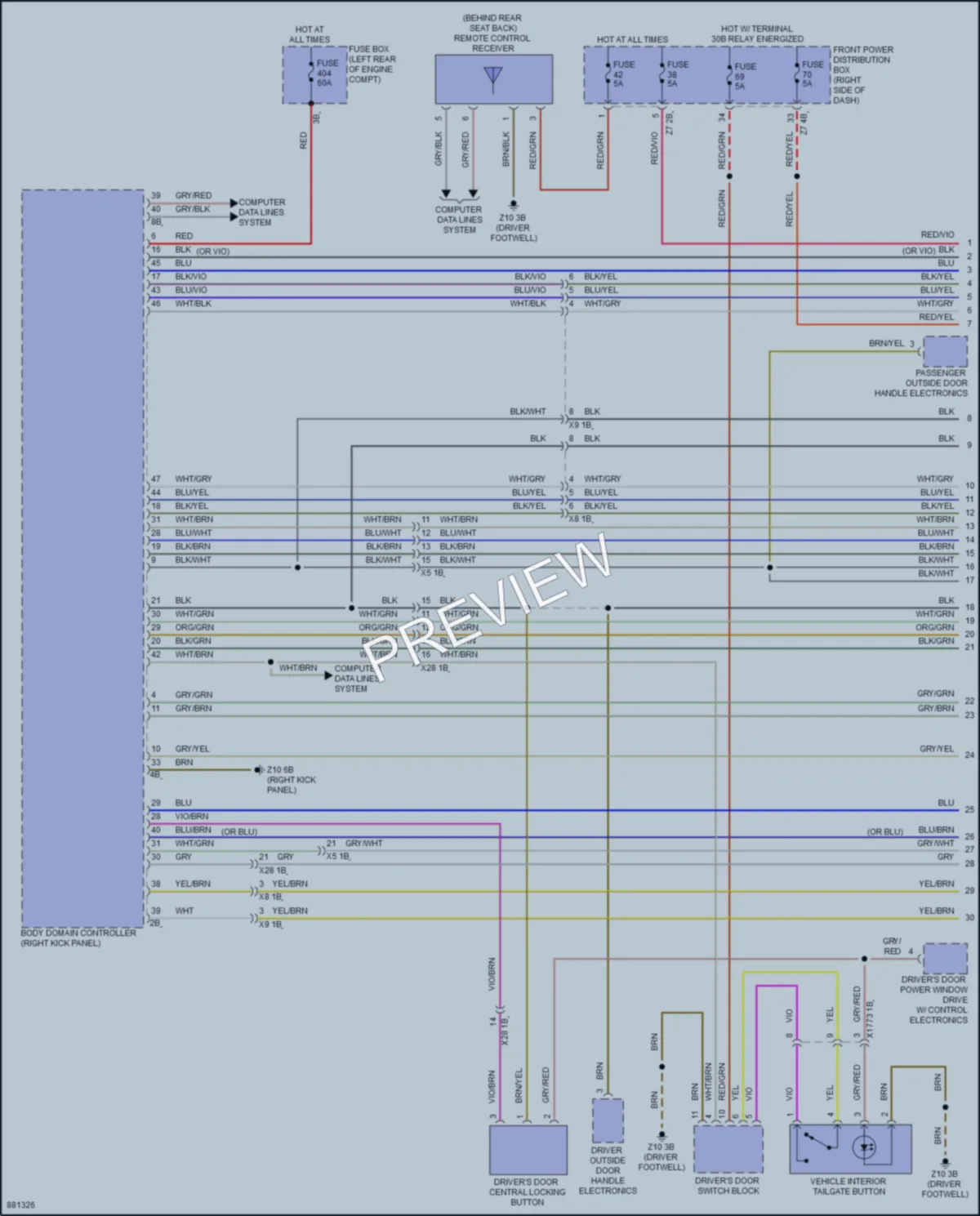 2024 BMW 228iGranCoupe Power Door Locks wiring diagram preview