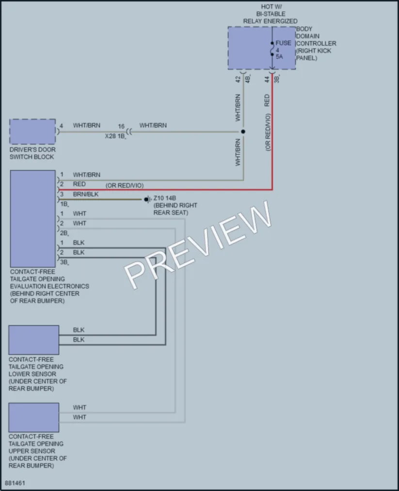 2024 BMW 228iGranCoupe Trunk Tailgate Fuel Door wiring diagram preview