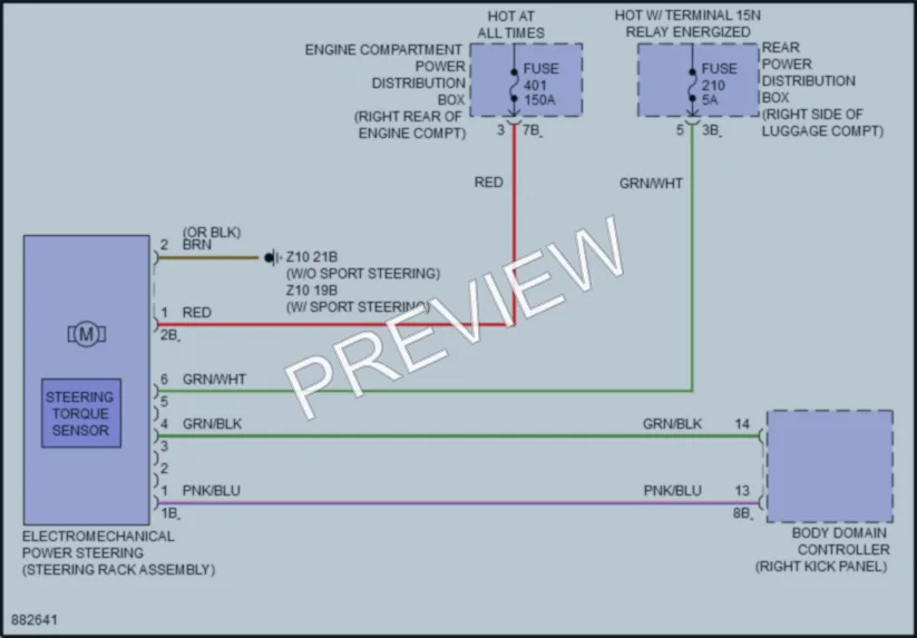 2024 BMW 230i Electronic Power Steering wiring diagram preview