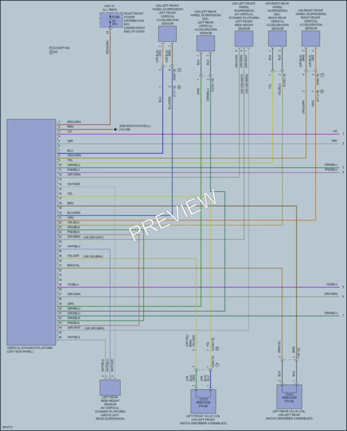 2024 BMW 230i Electronic Suspension wiring diagram preview